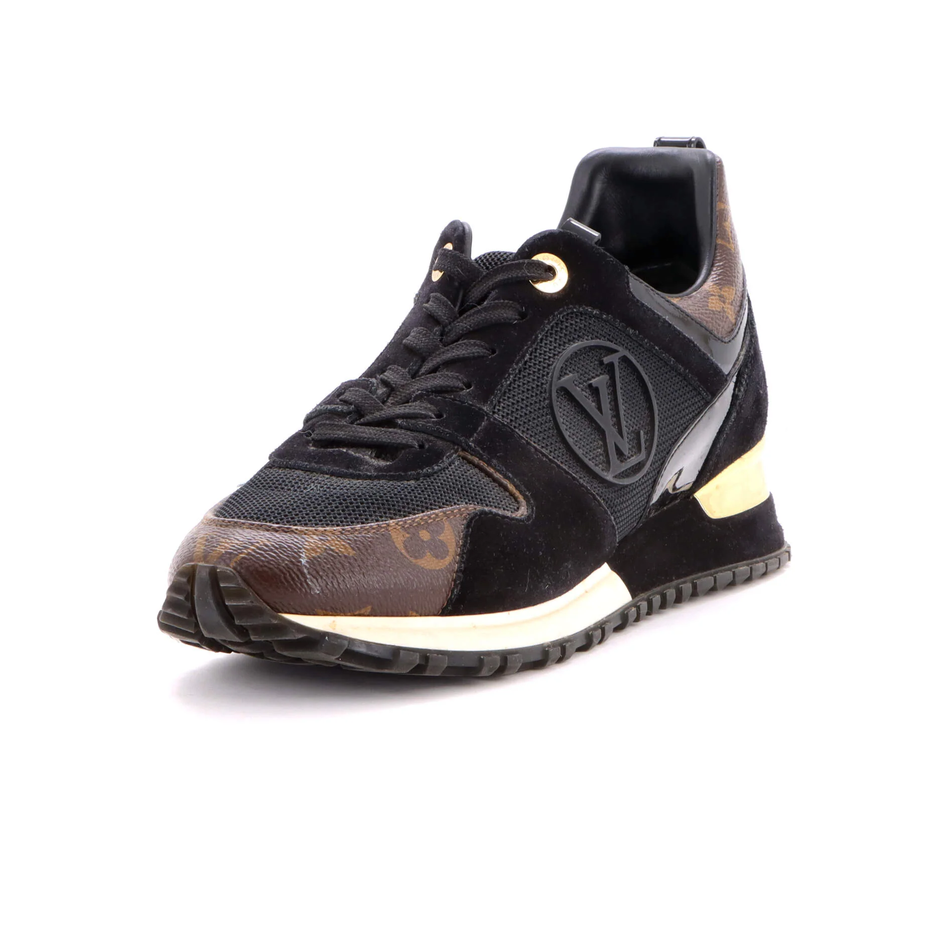 Women's Run Away Sneakers Mesh with Monogram Canvas and Suede