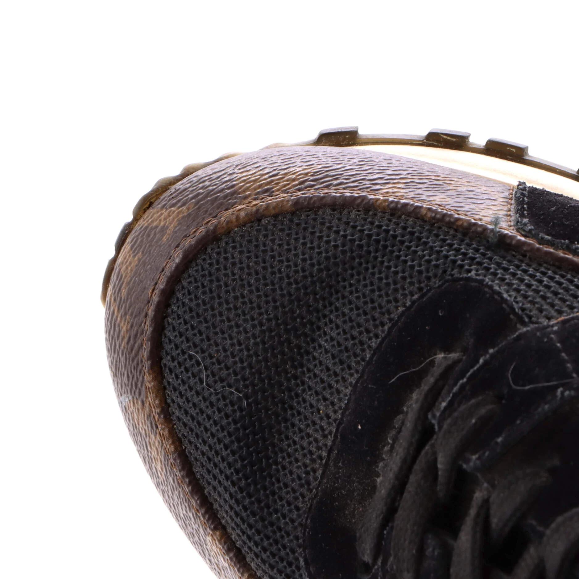 Women's Run Away Sneakers Mesh with Monogram Canvas and Suede - Image 5