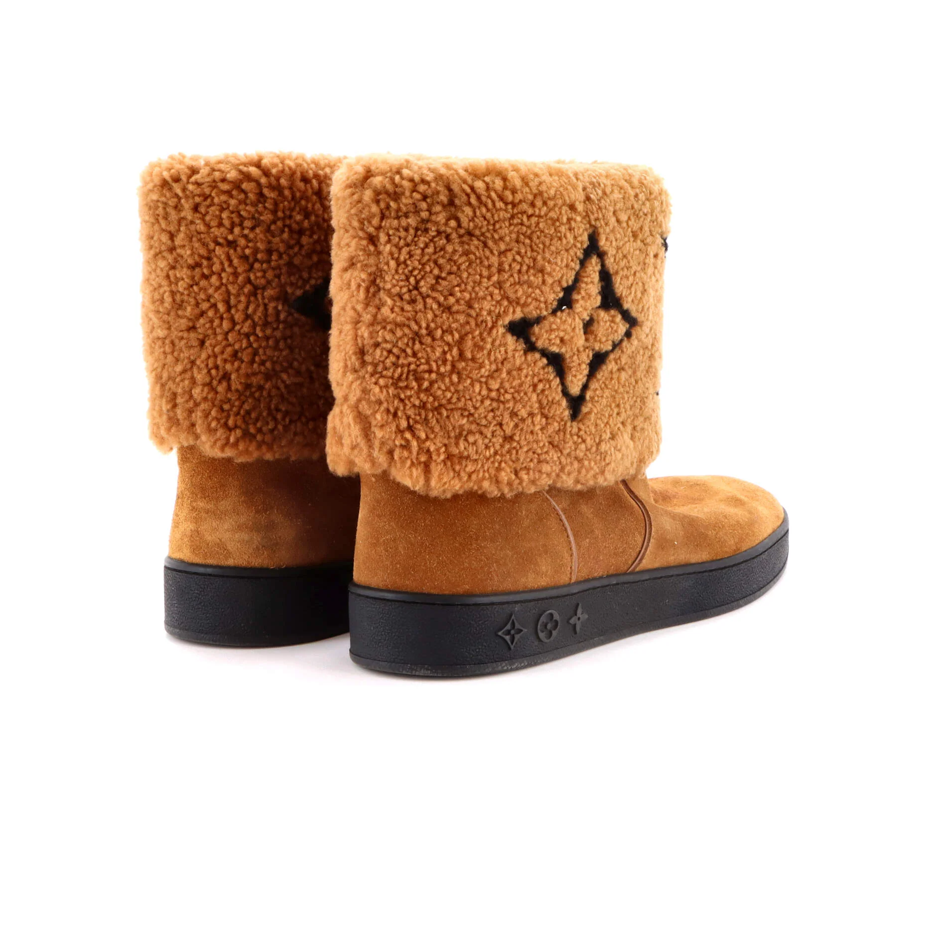 Women's Snowdrop Flat Ankle Boots Suede and Shearling - Image 3