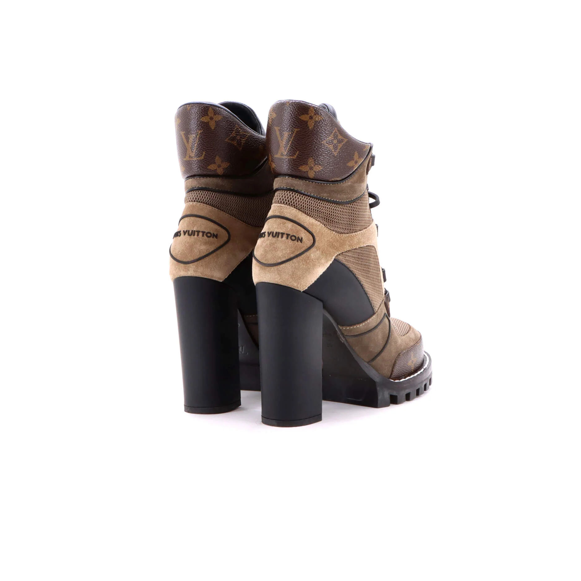 Women's Star Trail Ankle Boots Monogram Canvas and Leather with Suede - Image 3