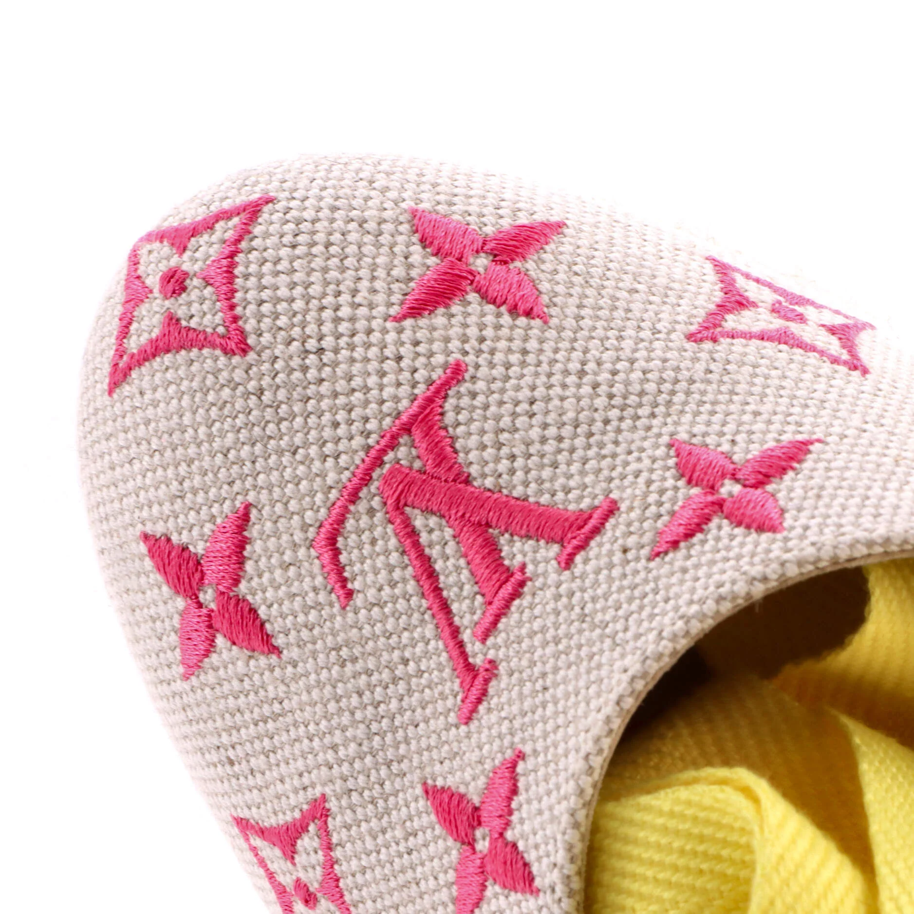 Women's Starboard Ankle Tie Wedge Espadrille Sandals Monogram Embroidered Canvas - Image 5