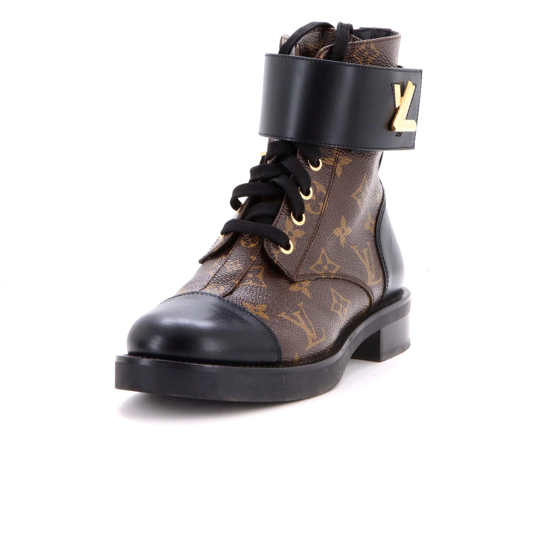 Women's Wonderland Flat Ranger Boots Monogram Canvas and Leather