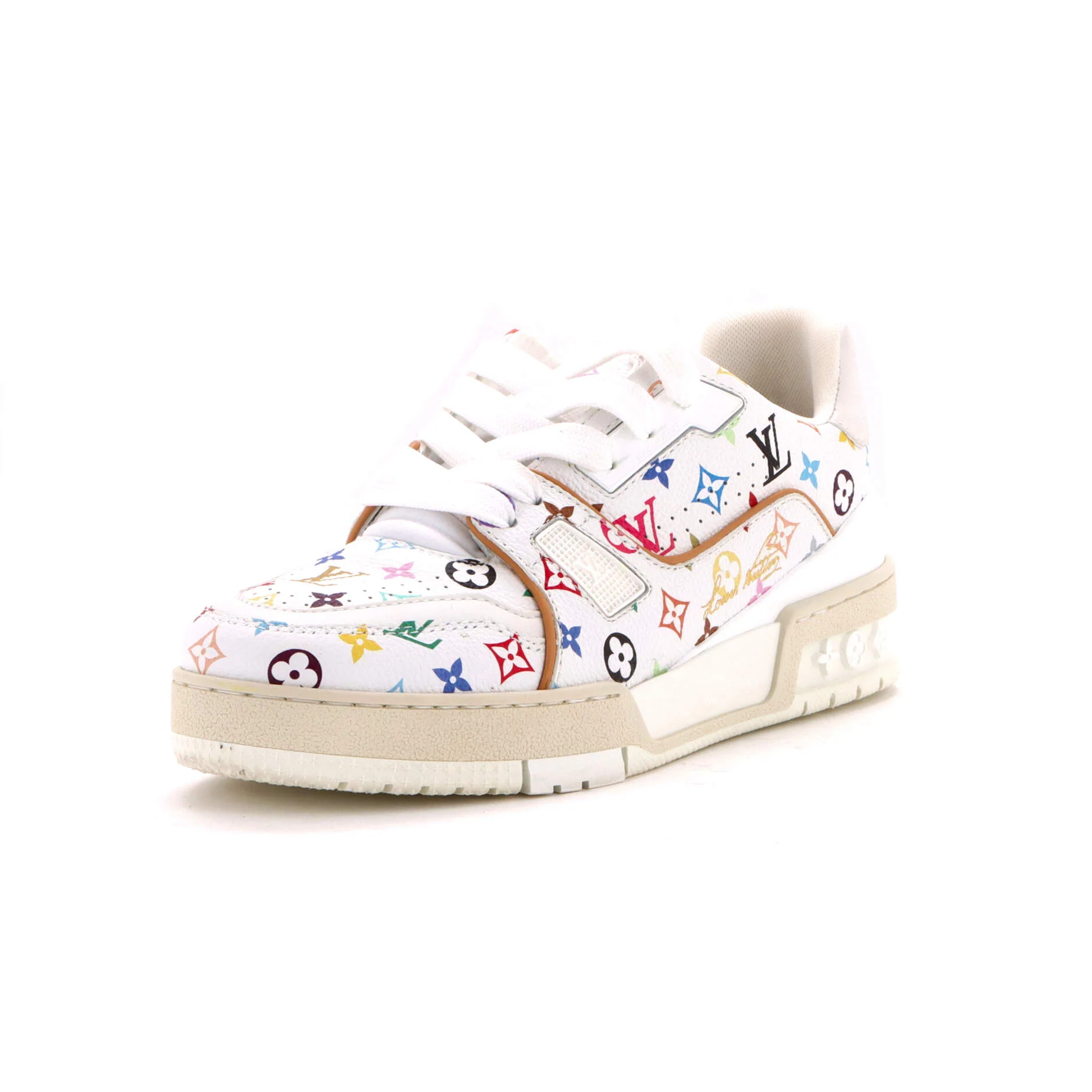 x Takashi Murakami Men's LV Trainer Sneakers Monogram Multicolor Leather