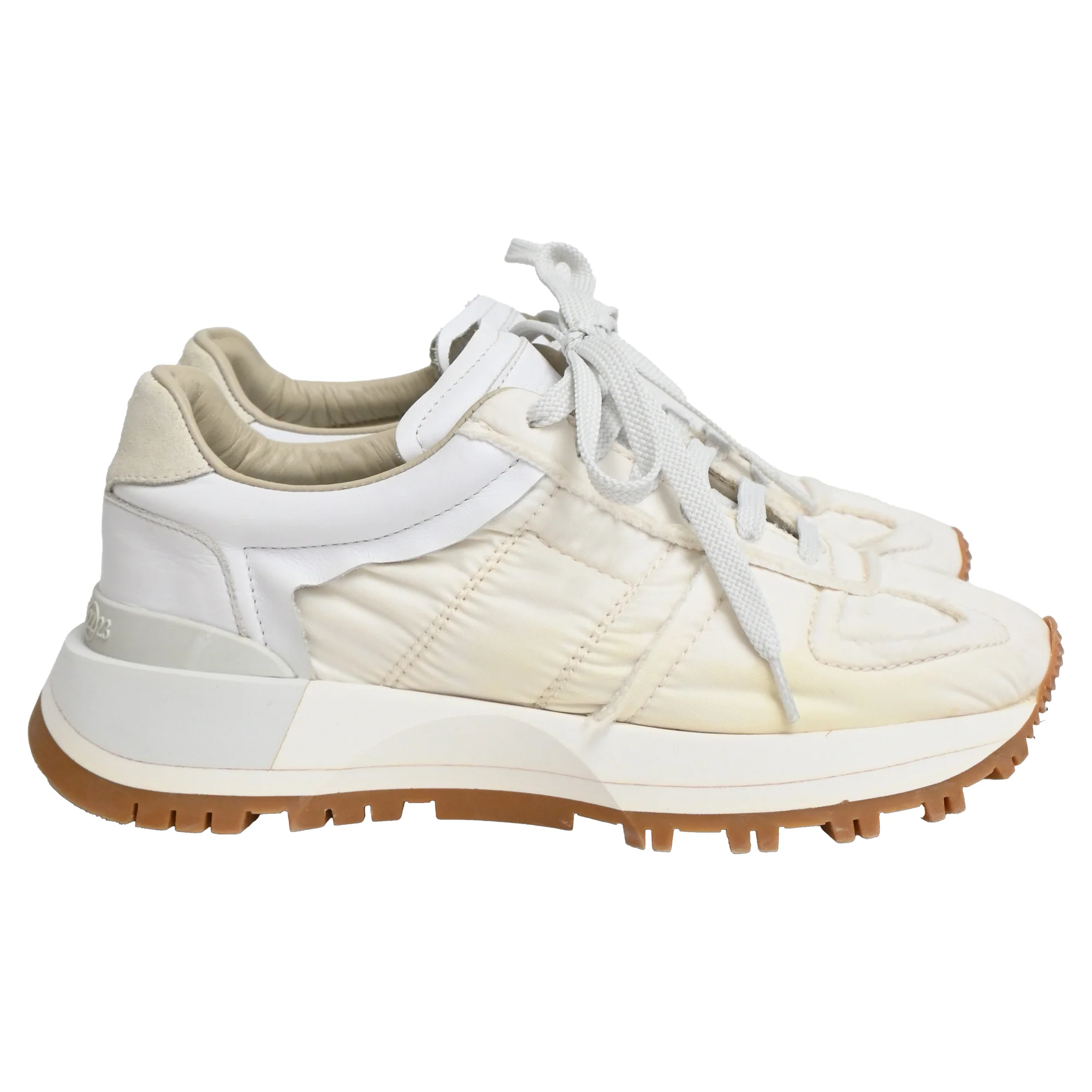 Women's Maison Margiela 50-50 Sneakers in White Polyester
