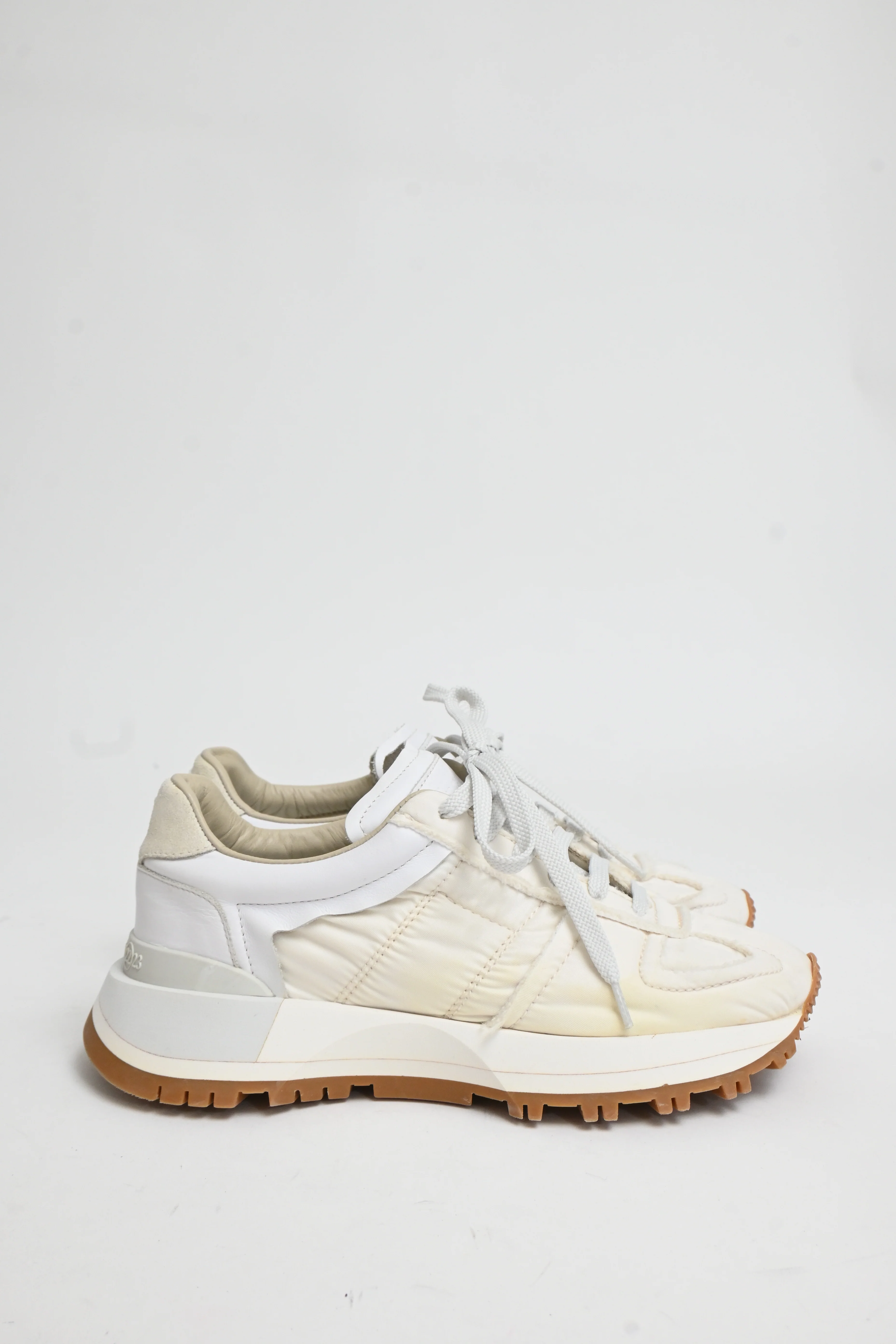 Women's Maison Margiela 50-50 Sneakers in White Polyester - Image 10
