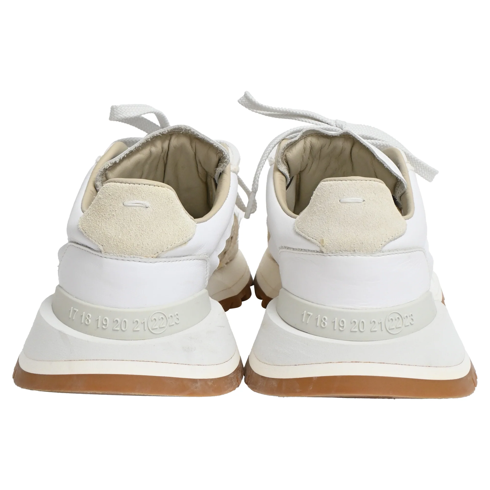 Women's Maison Margiela 50-50 Sneakers in White Polyester - Image 3
