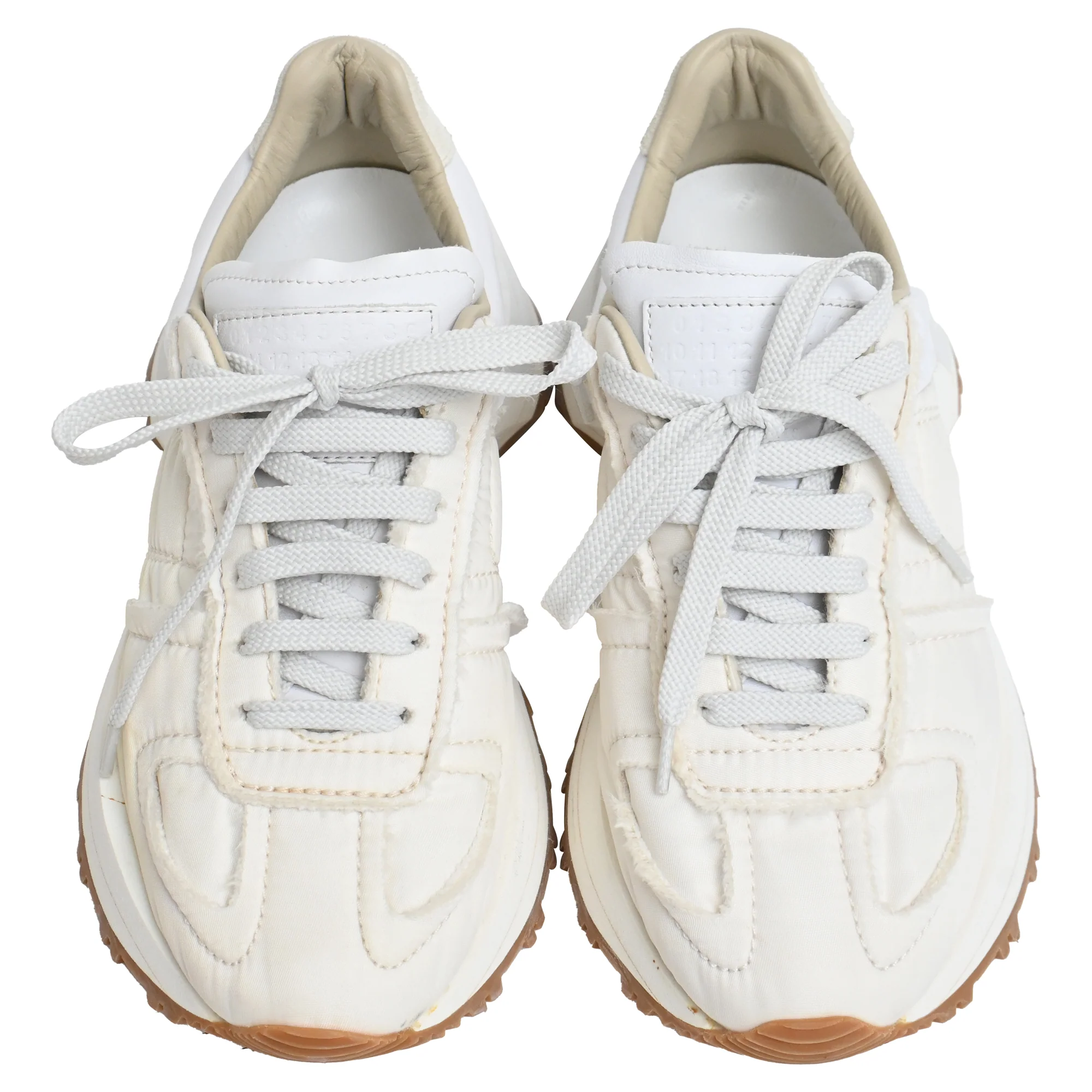 Women's Maison Margiela 50-50 Sneakers in White Polyester - Image 5