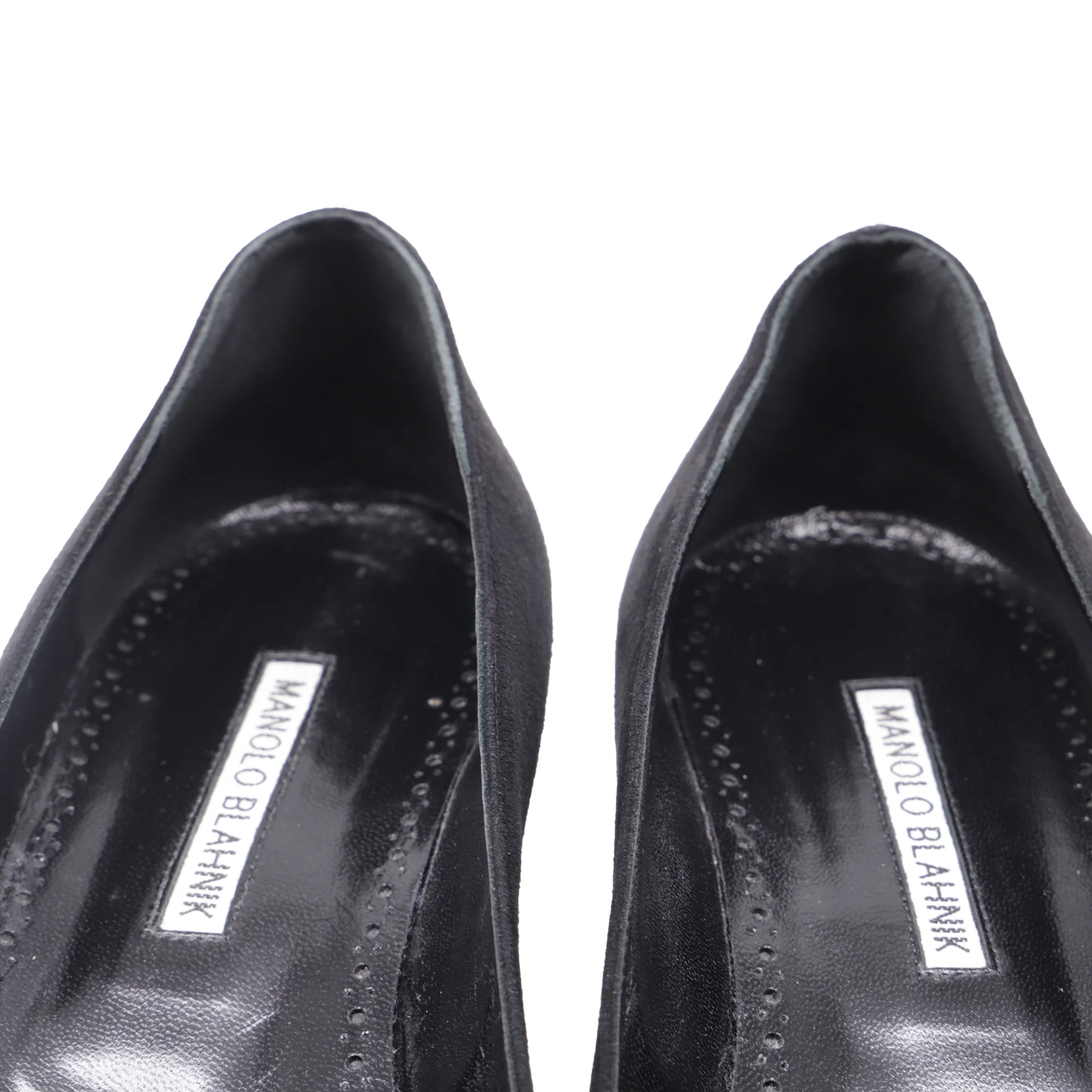 Women's Manolo Blahnik Gelista Ballet Flats in Black Suede - Image 7