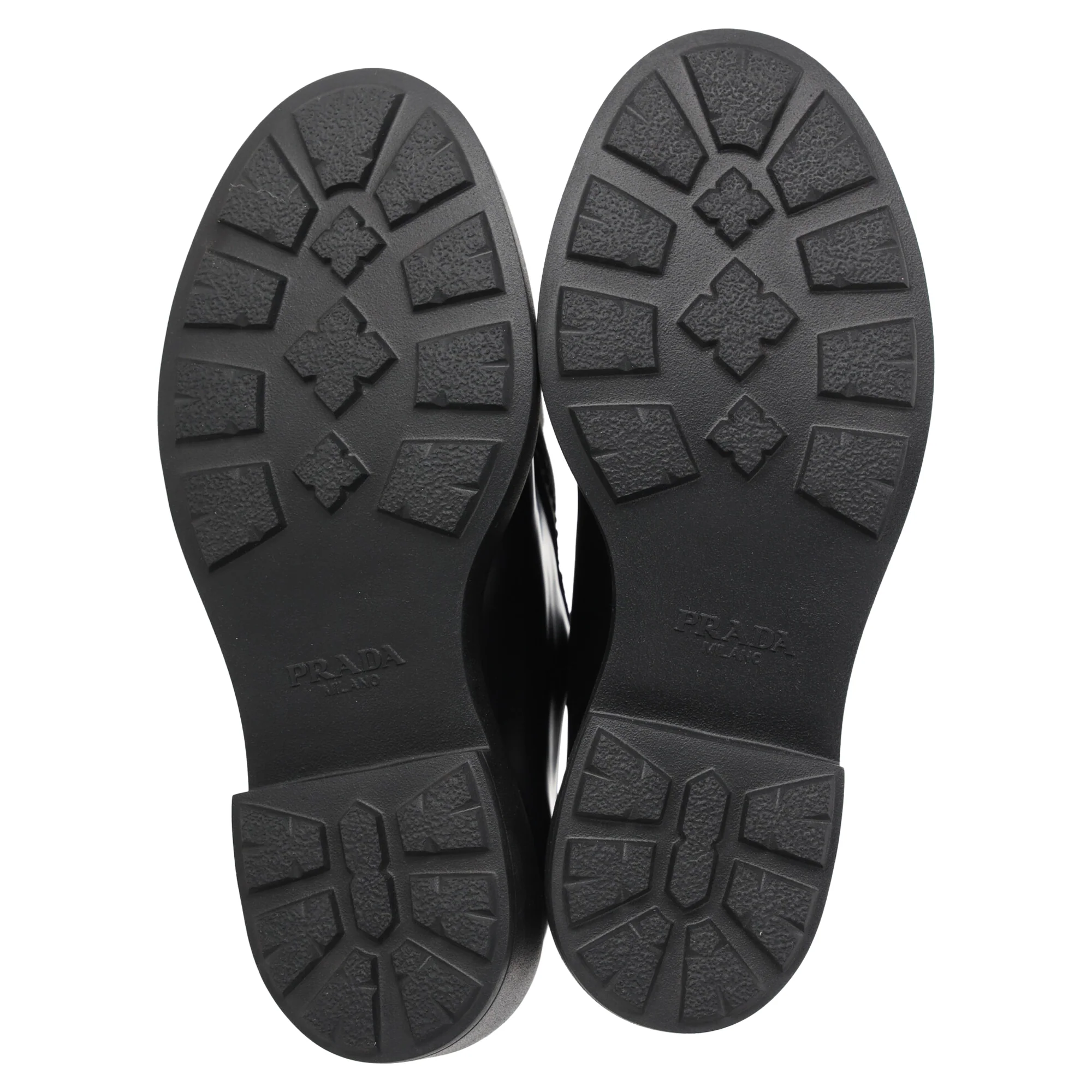 Men's Prada Diapason Brushed Loafers in Black Leather - Image 5