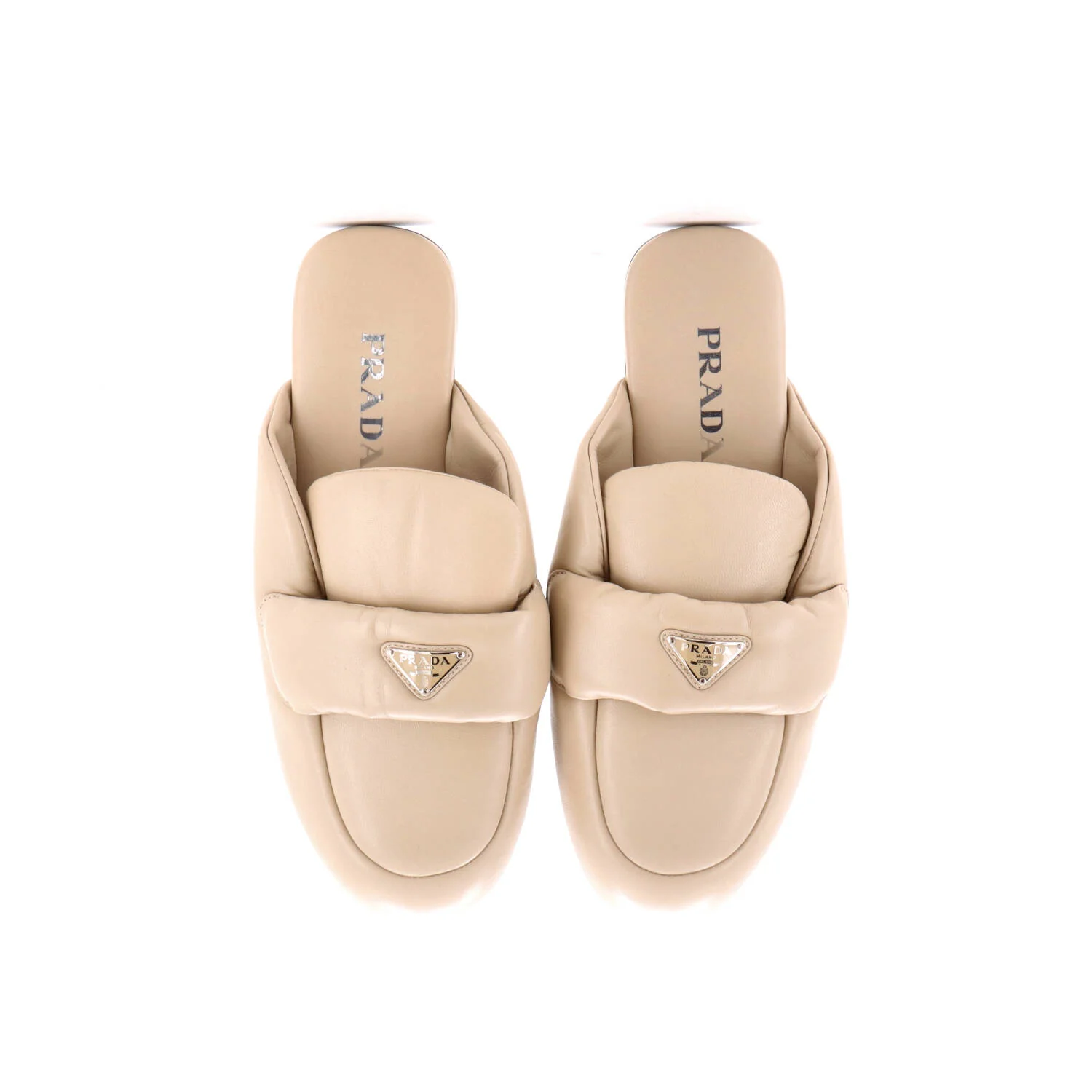 Triangle Logo Mule Loafers Padded Leather - Image 2
