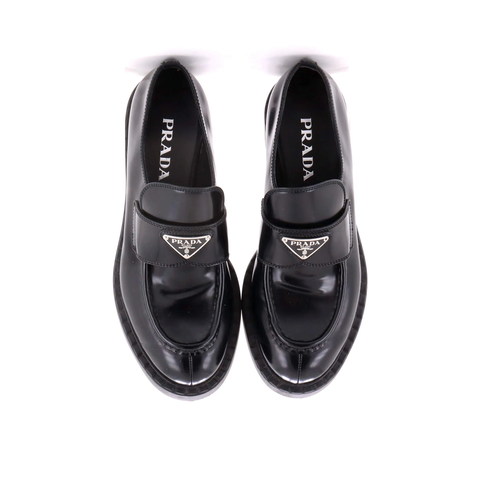 Women's Triangle Logo Loafers Leather - Image 2