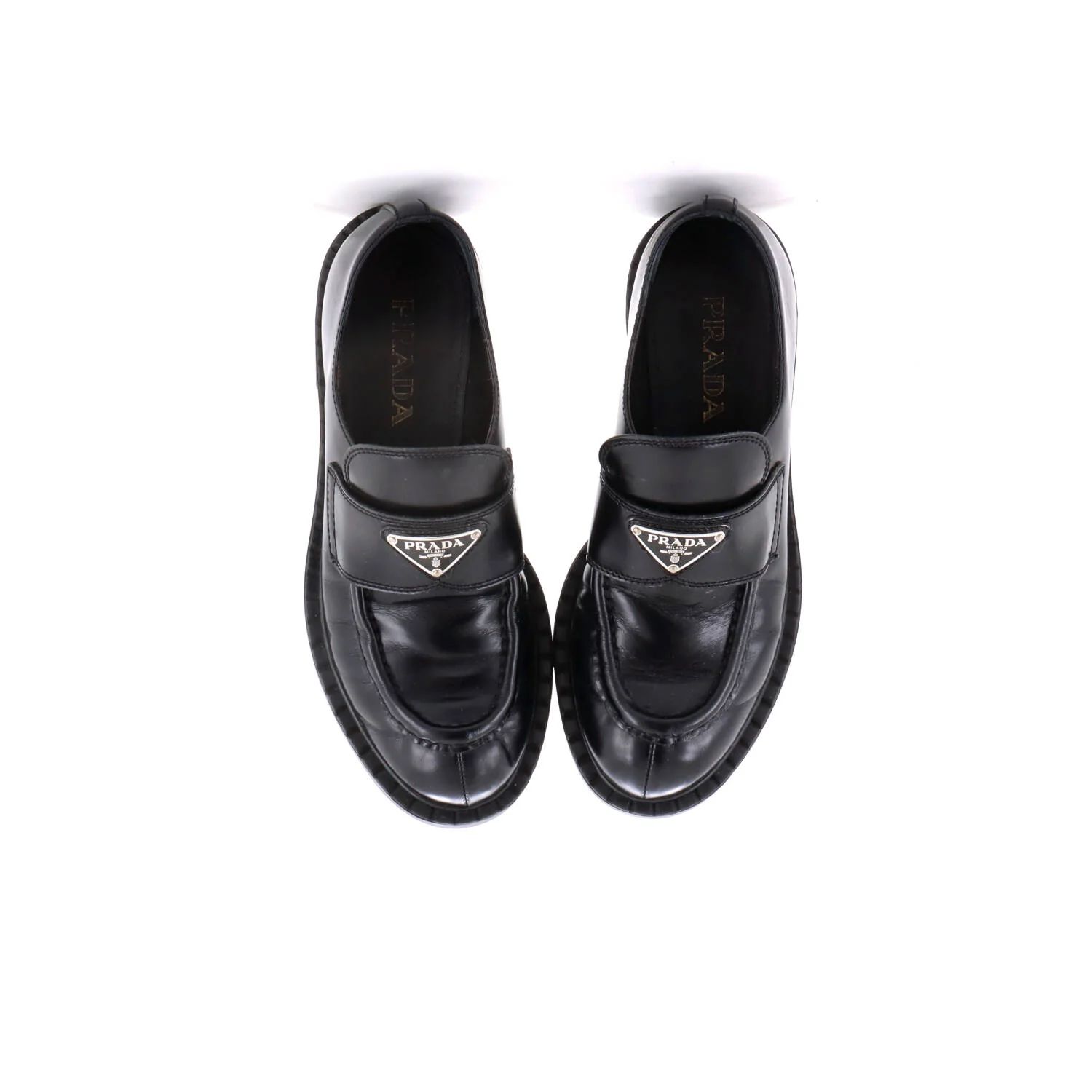 Women's Triangle Logo Loafers Leather - Image 2