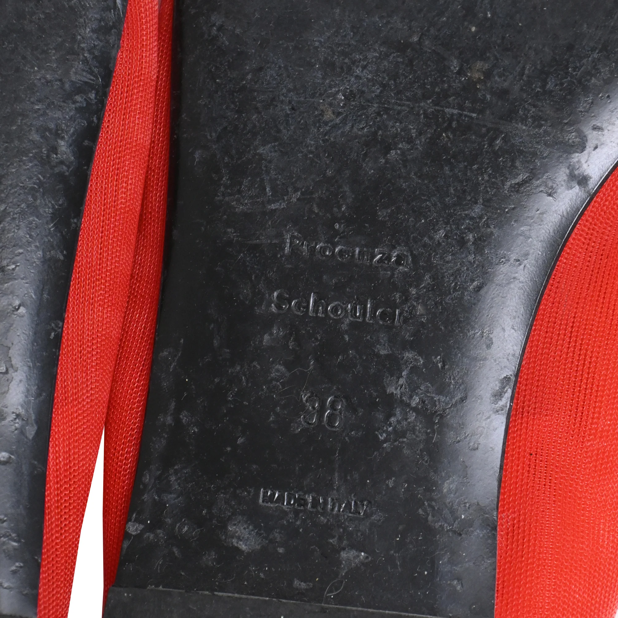 Women's Proenza Schouler Glove Mary Jane Ballerinas in Red Polyamide - Image 7