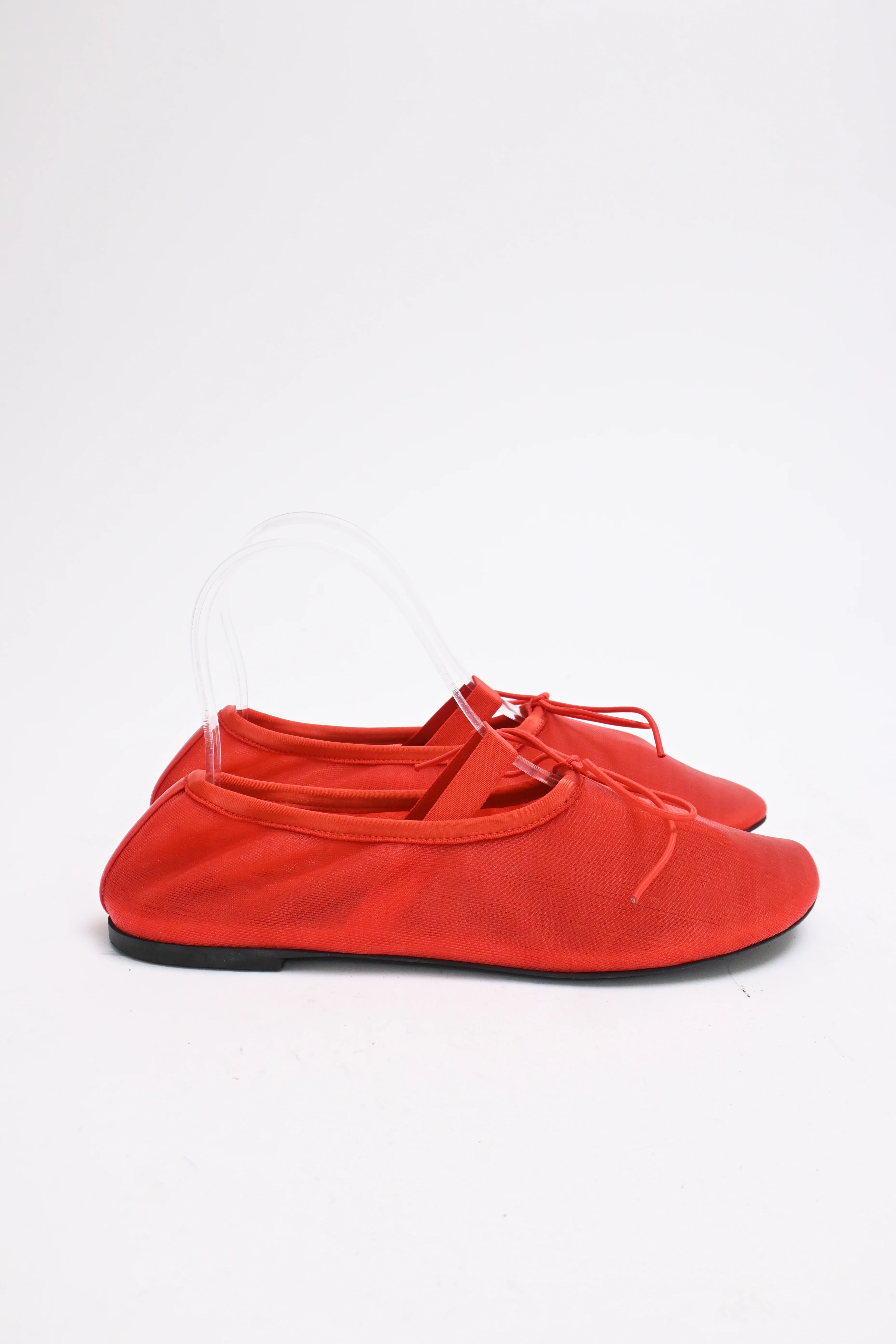 Women's Proenza Schouler Glove Mary Jane Ballerinas in Red Polyamide - Image 8