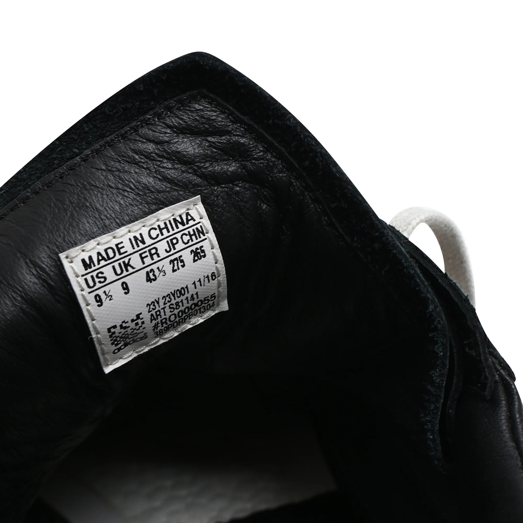 Men's Rick Owens x Adidas Level Runner Low 2 Sneakers in Black Calf Leather - Image 7