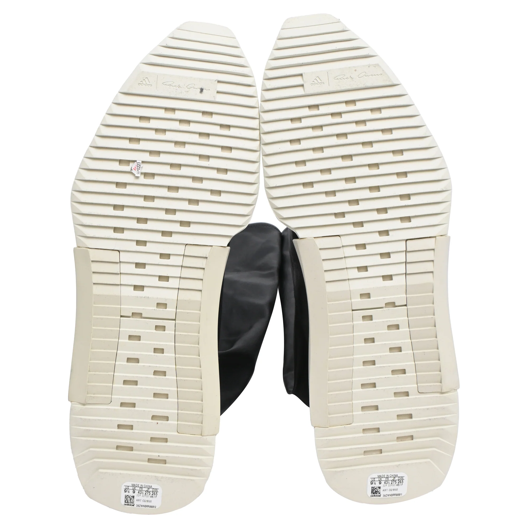 Women's Rick Owens x Adidas Level Sock Runner Boots in Black Leather - Image 6