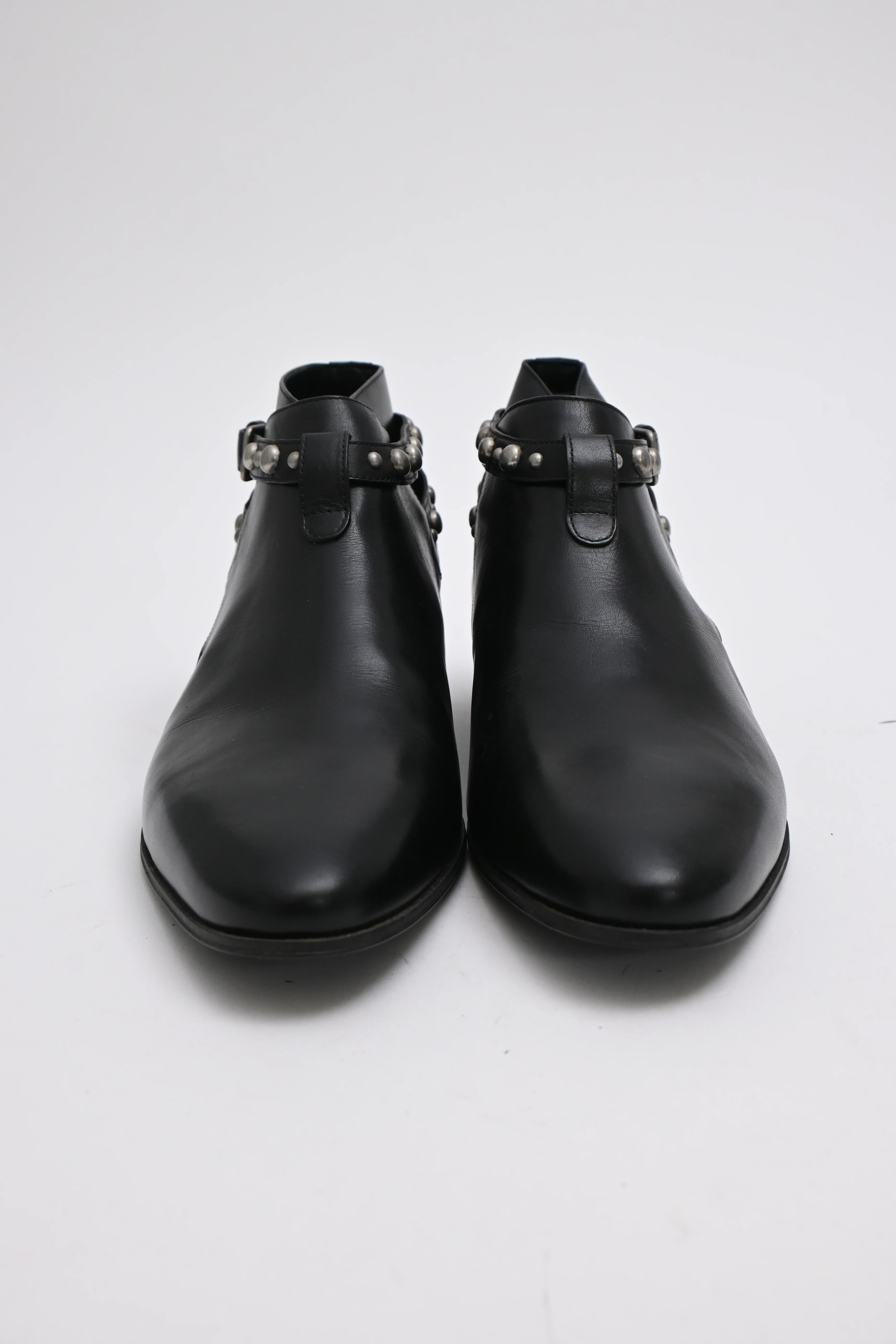Men's Saint Laurent Jodhpur Studded Ankle Boots in Black Leather - Image 10