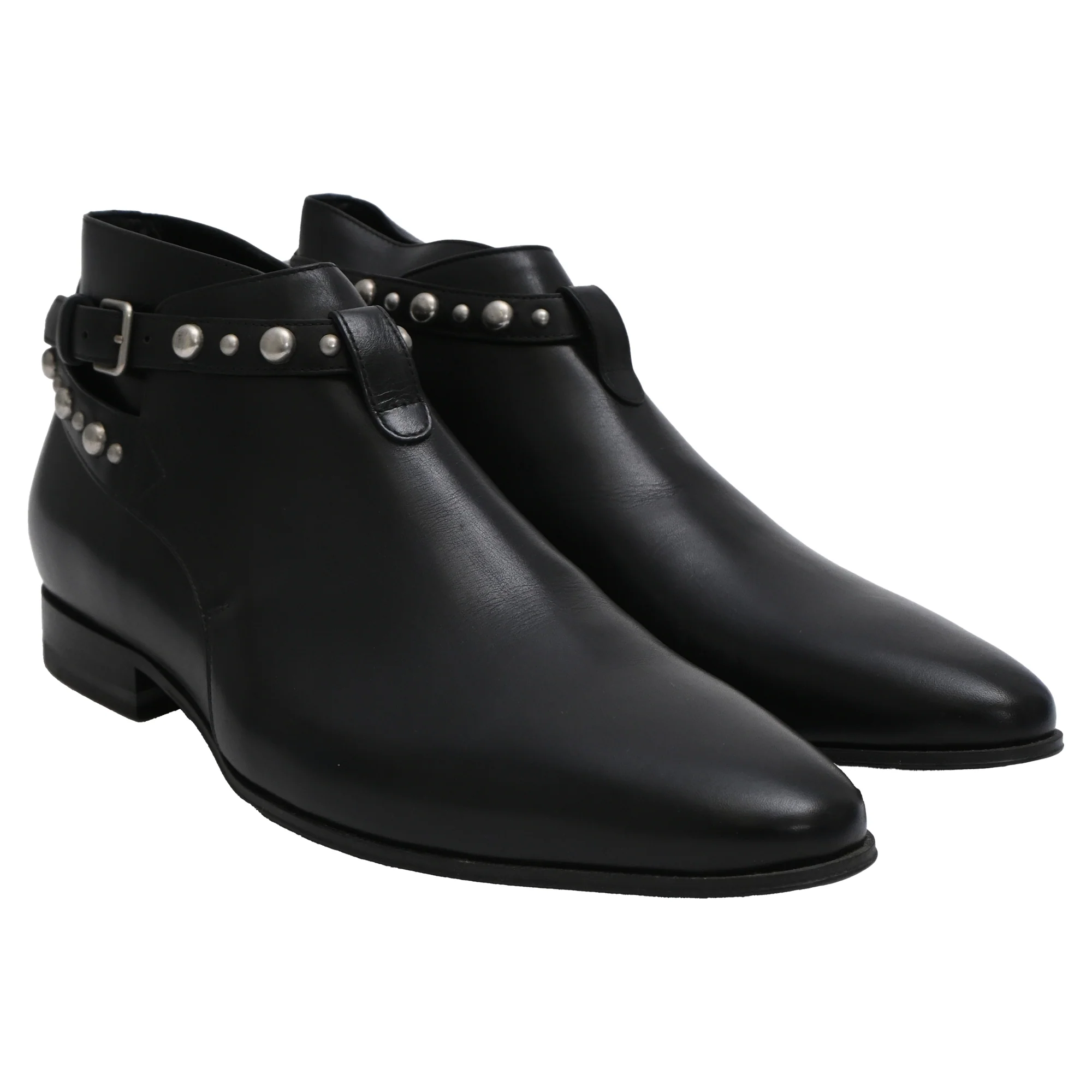 Men's Saint Laurent Jodhpur Studded Ankle Boots in Black Leather - Image 2