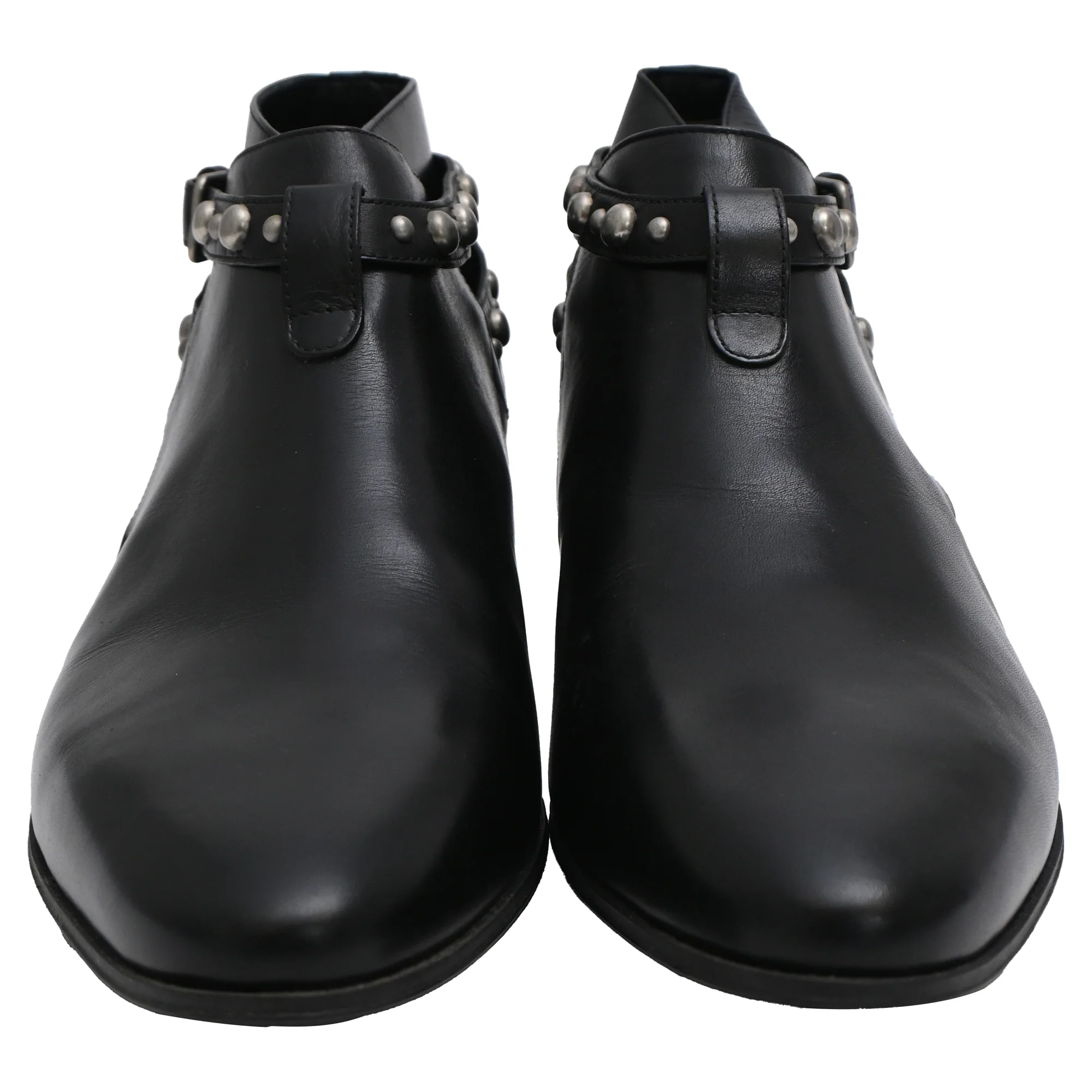Men's Saint Laurent Jodhpur Studded Ankle Boots in Black Leather - Image 3