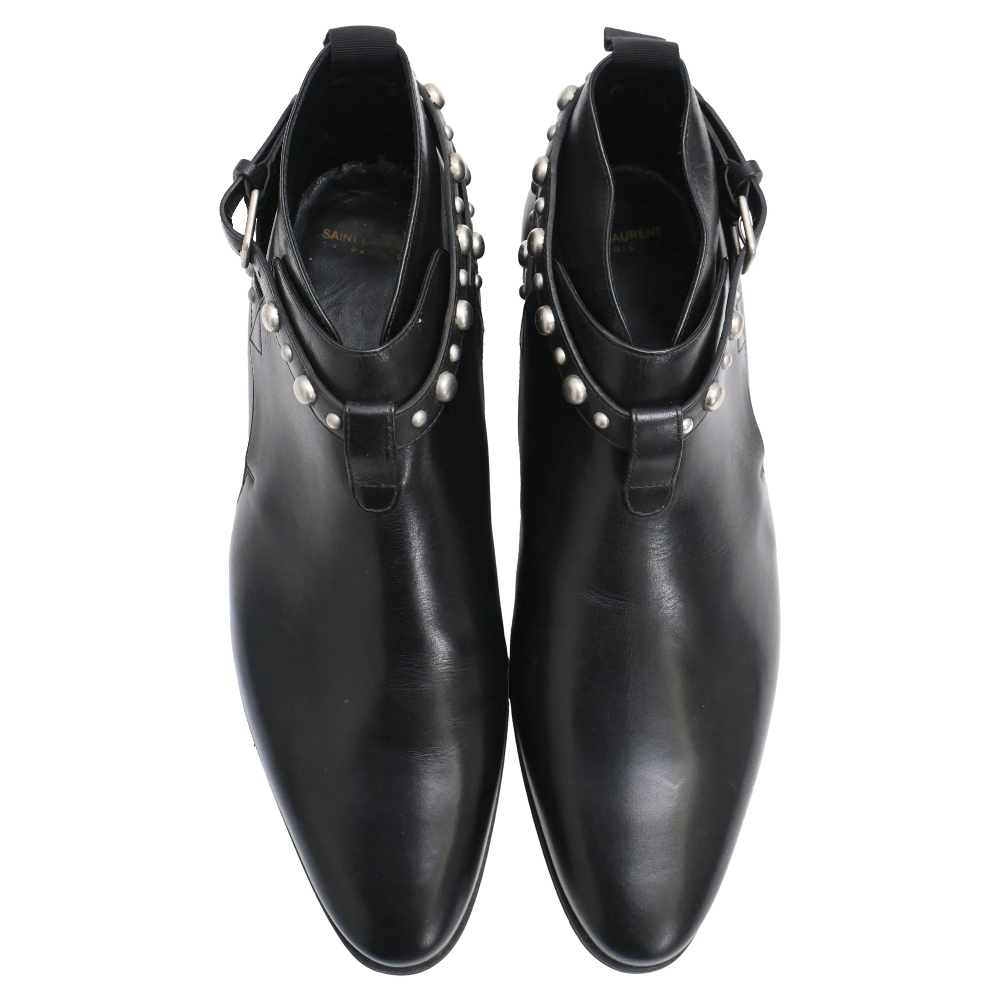 Men's Saint Laurent Jodhpur Studded Ankle Boots in Black Leather - Image 5