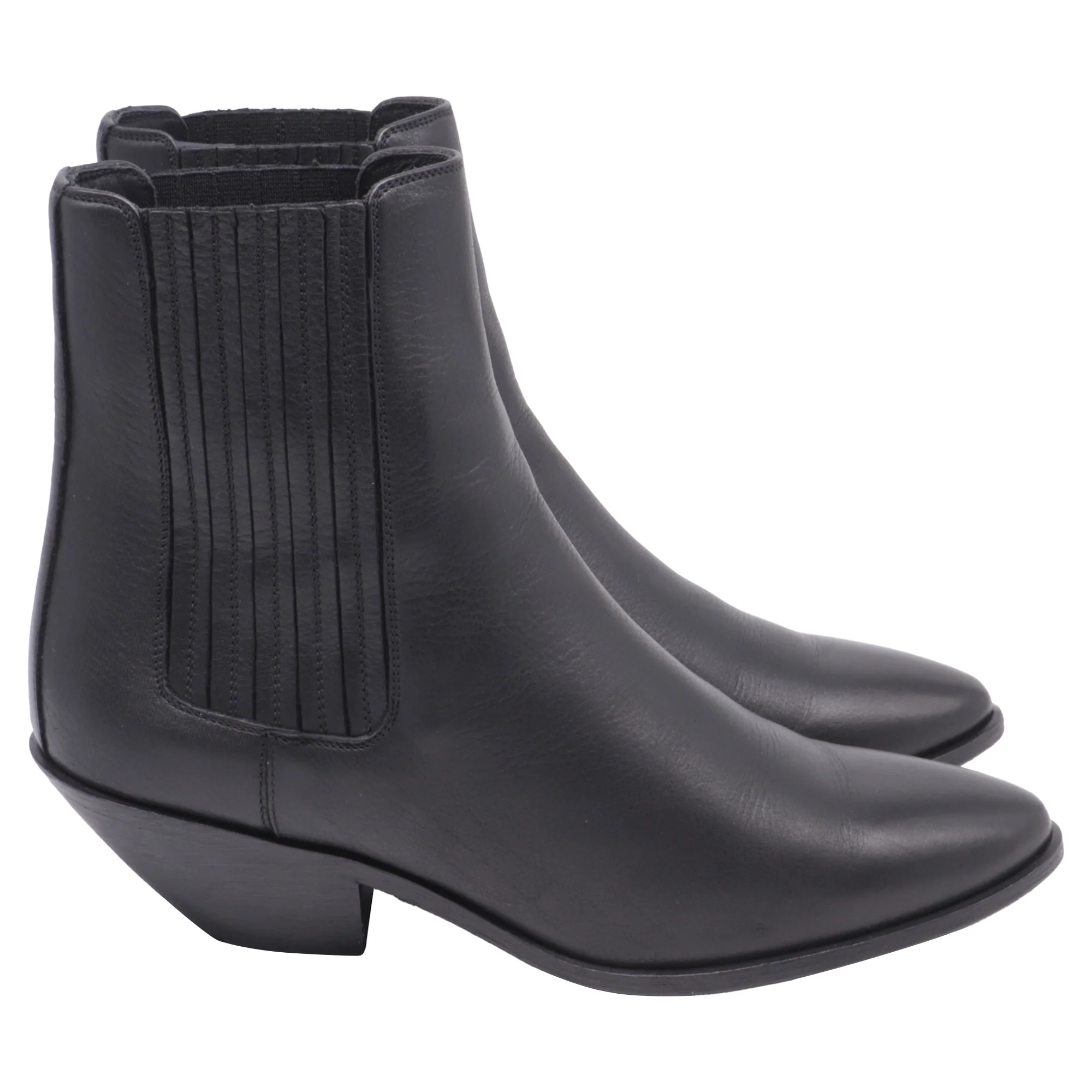Women's Saint Laurent West 45 Chelsea Boots in Black Leather