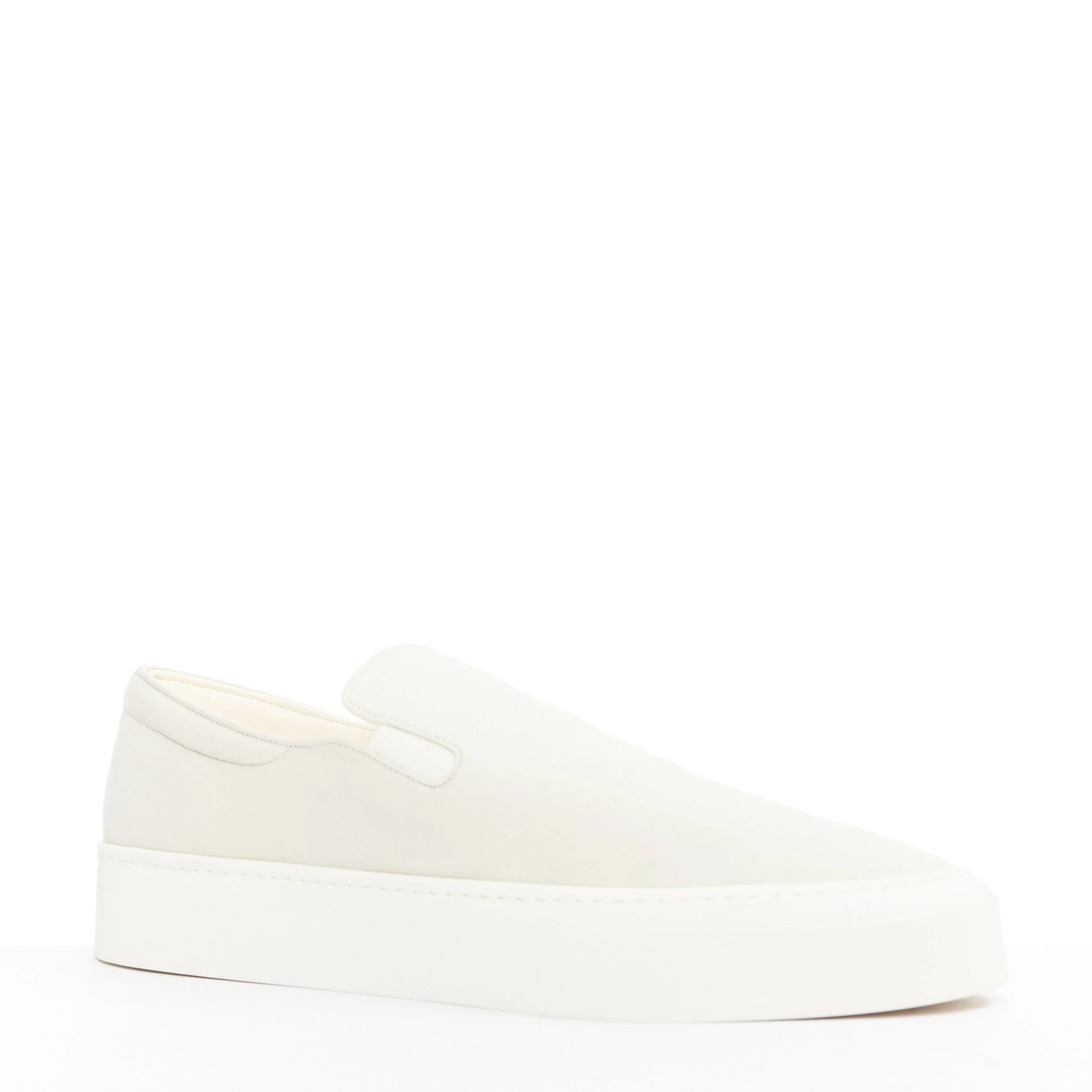 Women's THE ROW Marie H light grey canvas classic platform skate sneaker slip on EU38 - Image 3