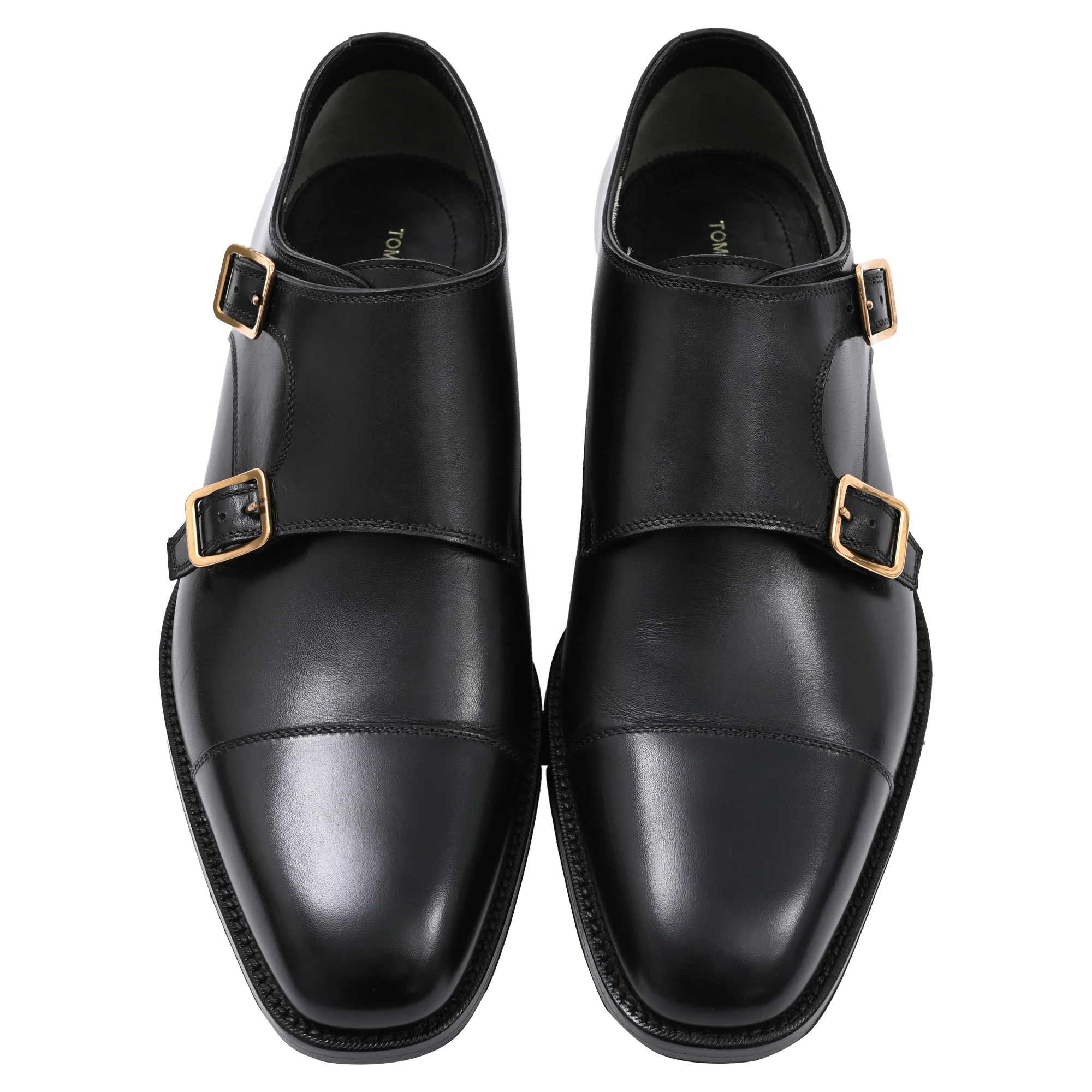 Men's Tom Ford Claydon Double-Monk-Strap Shoes in Black Leather - Image 5