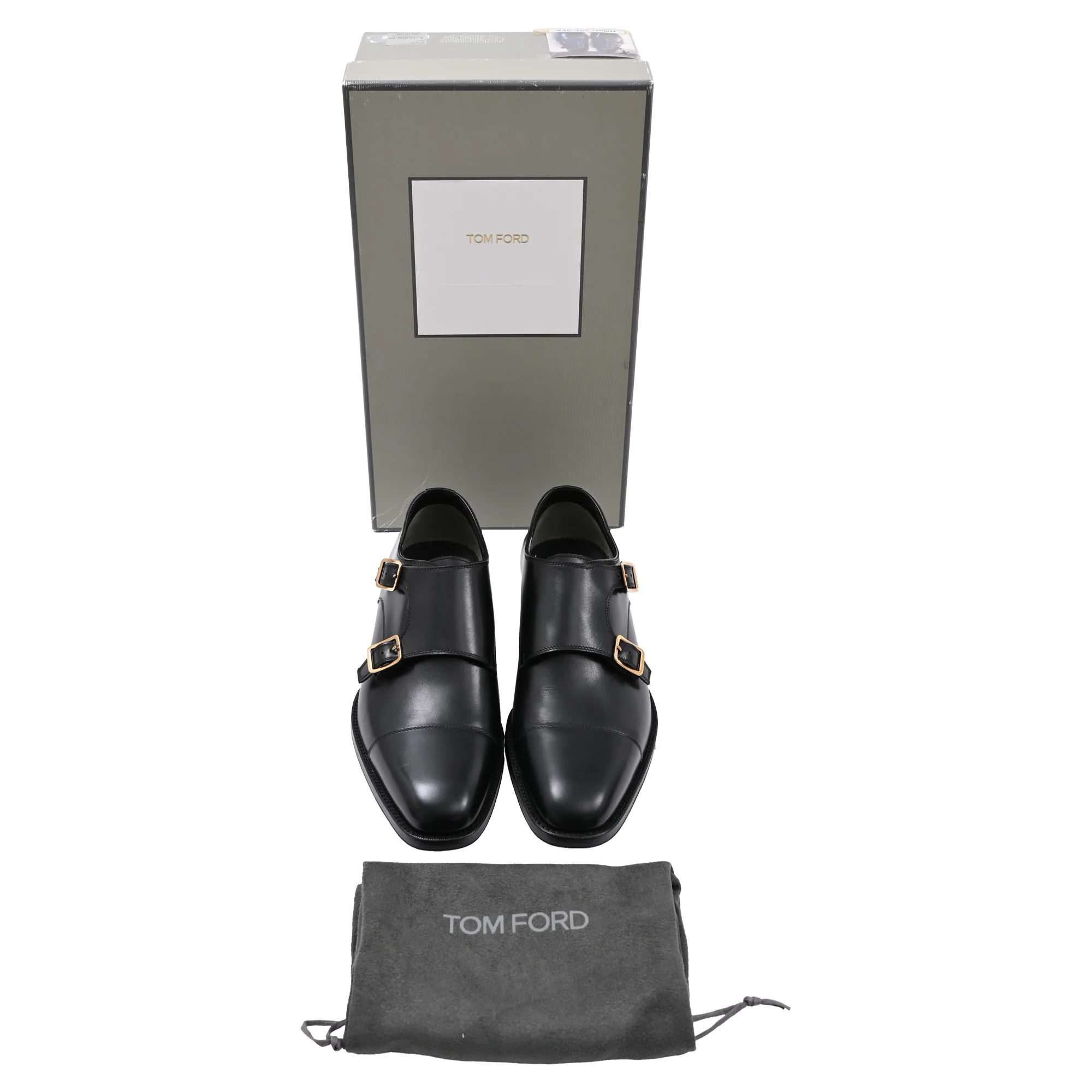 Men's Tom Ford Claydon Double-Monk-Strap Shoes in Black Leather - Image 8