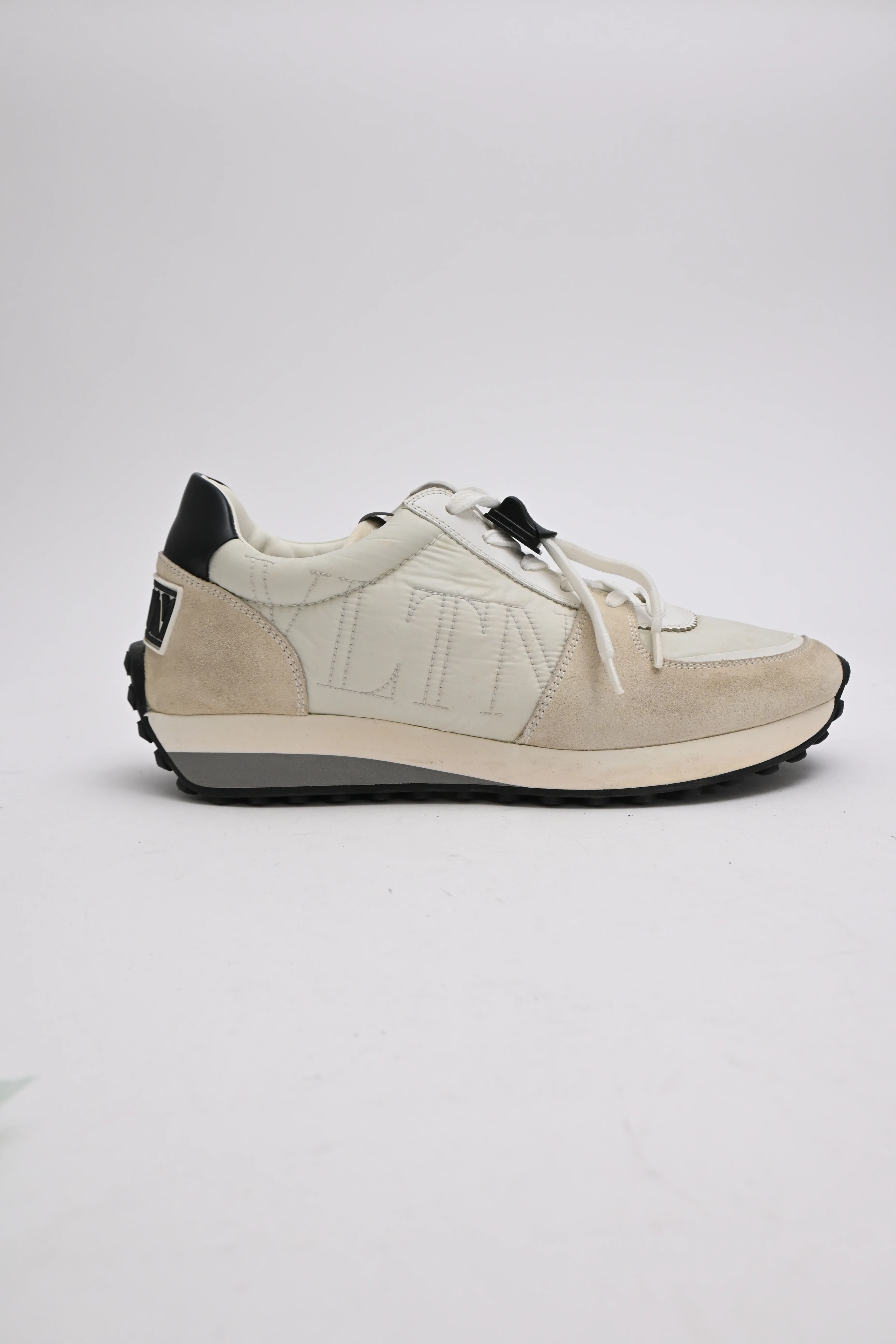 Men's  Valentino Garavani VLTN Roller Sneakers in White Nylon - Image 10