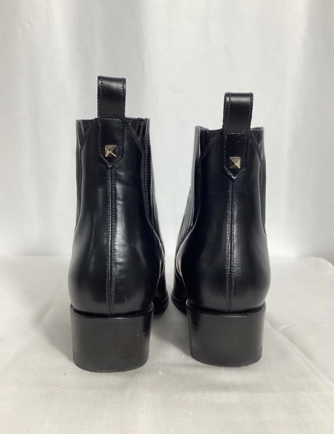Women's Valentino Garavani Ranch Ankle Cowboy Boots in Black Calf Leather - Image 10