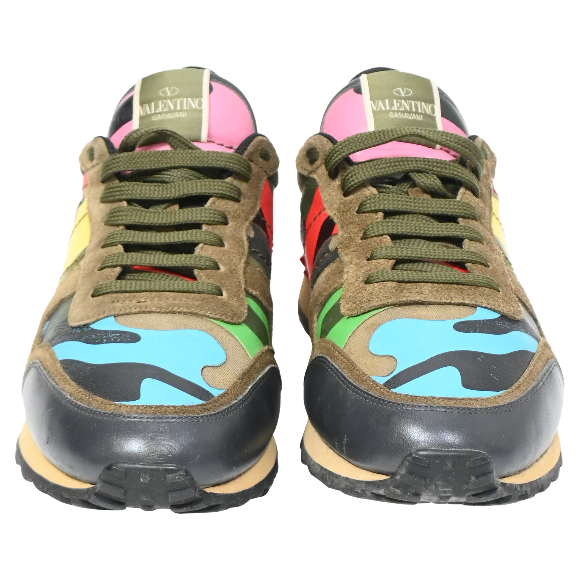 Men's Valentino Garavani Rockrunner Sneakers in Multicolor Leather and Suede - Image 2