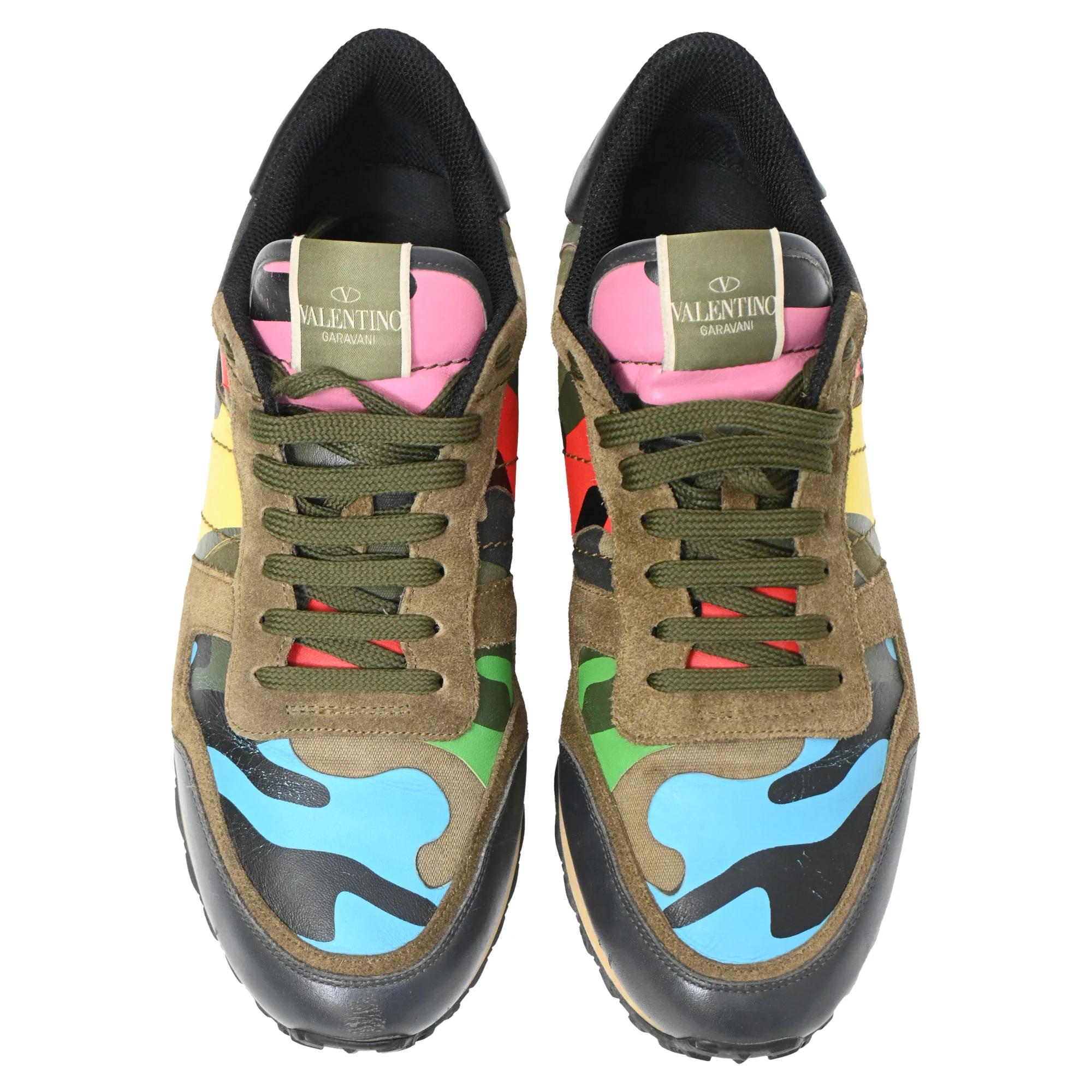 Men's Valentino Garavani Rockrunner Sneakers in Multicolor Leather and Suede - Image 5