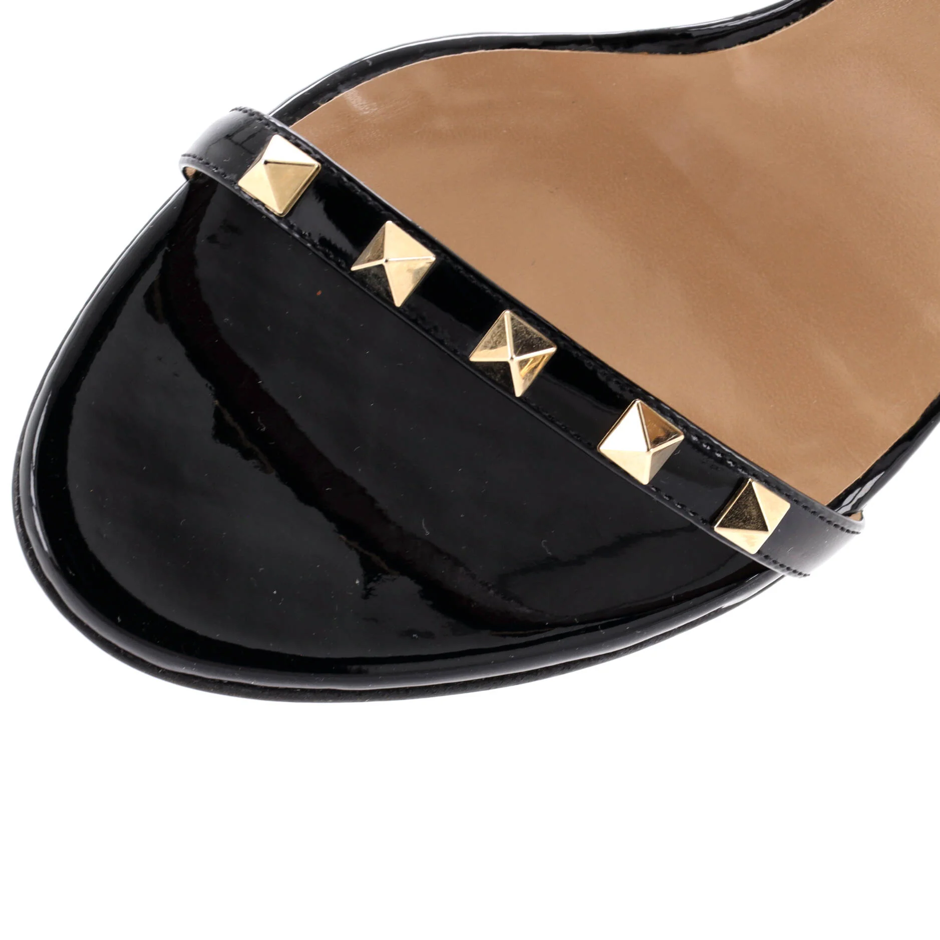 Women's Rockstud Stiletto Heeled Sandals Leather - Image 5