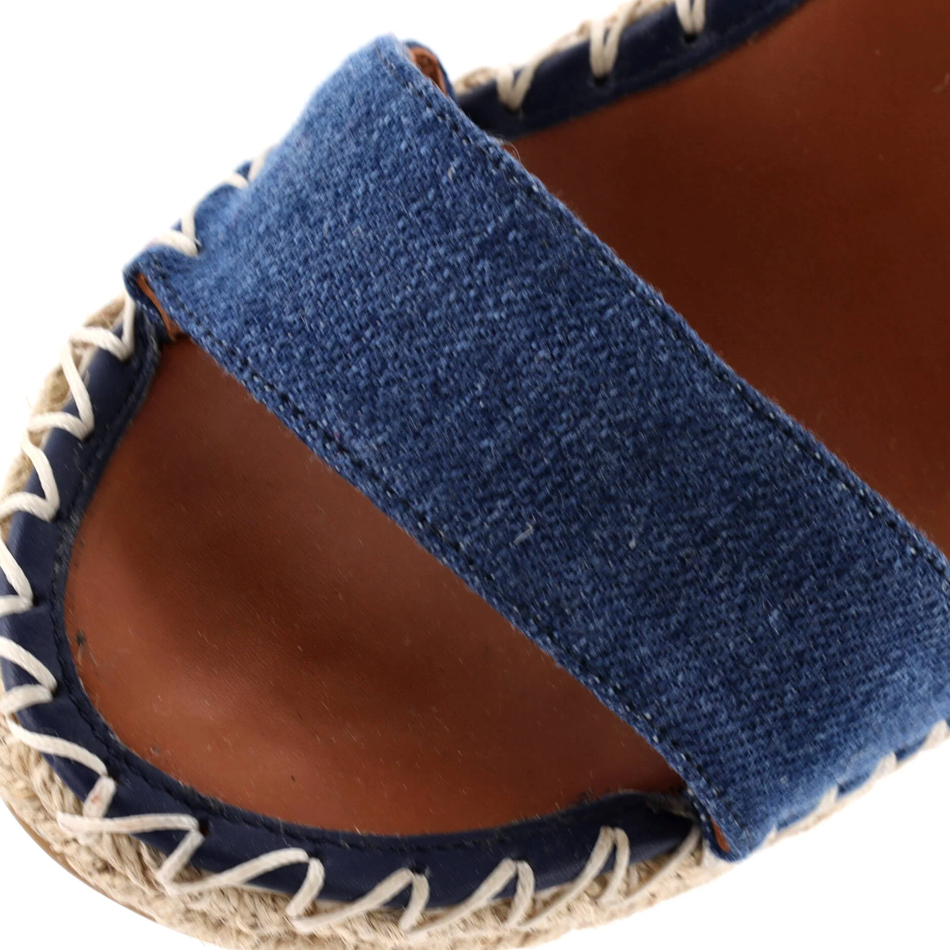 Women's Rockstud Wedge Espadrille Sandals Denim - Image 5