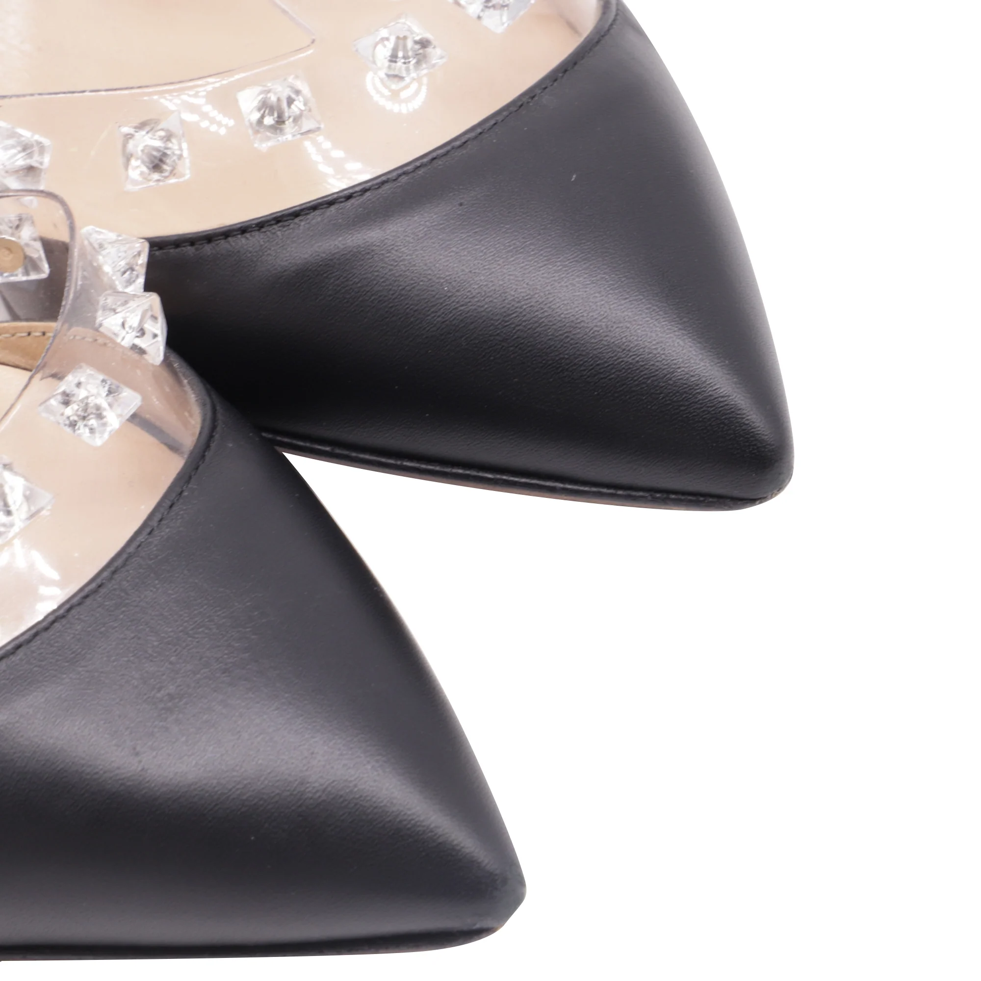 Women's Valentino Garavani Rockstud T-Strap Pumps in Black Leather - Image 10