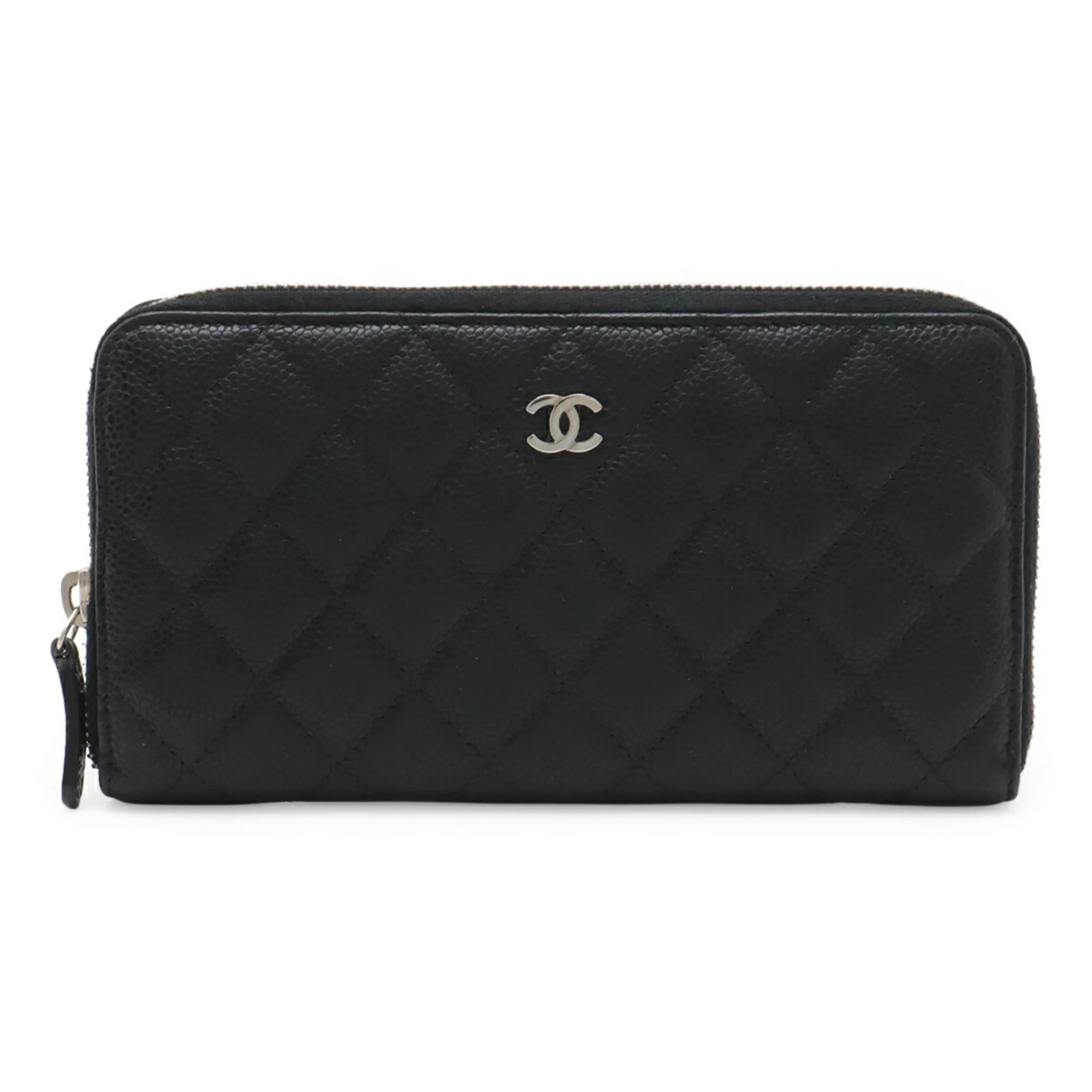 Zip Around Wallet Quilted Caviar Long - Image 2