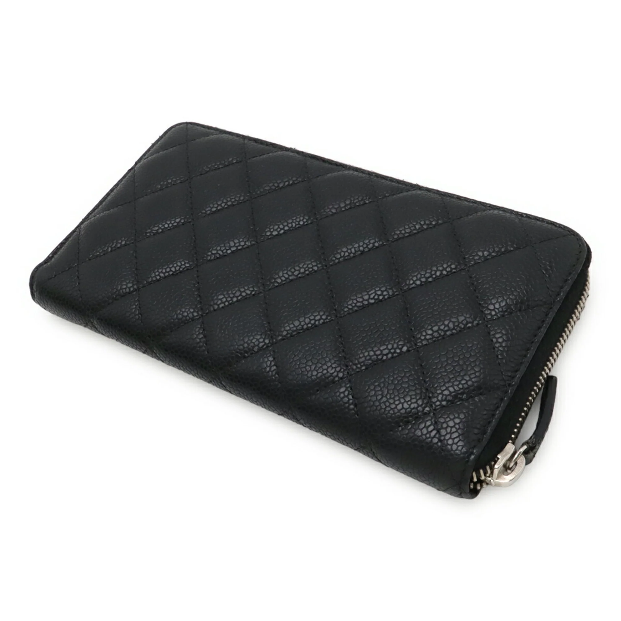 Zip Around Wallet Quilted Caviar Long - Image 3