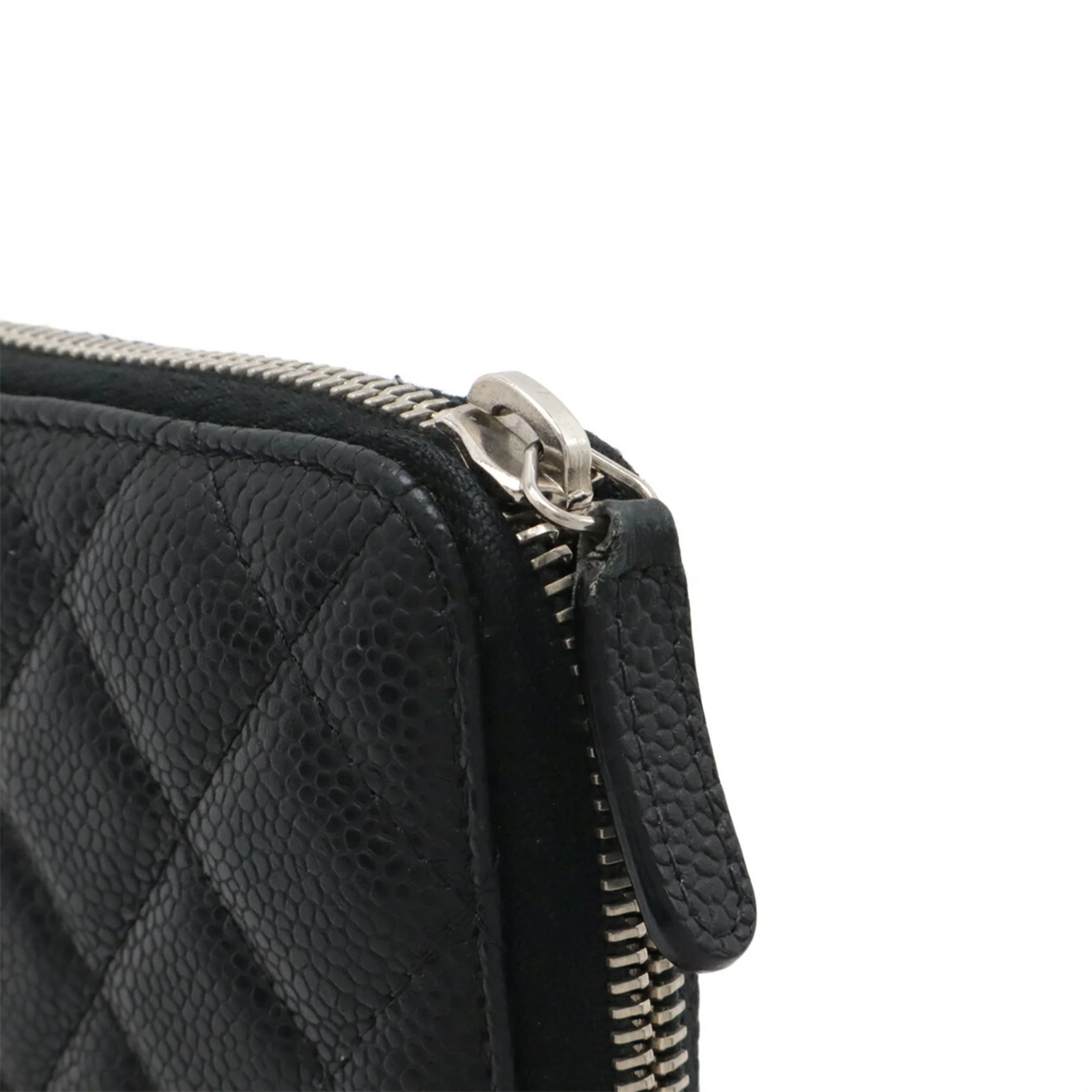 Zip Around Wallet Quilted Caviar Long - Image 6