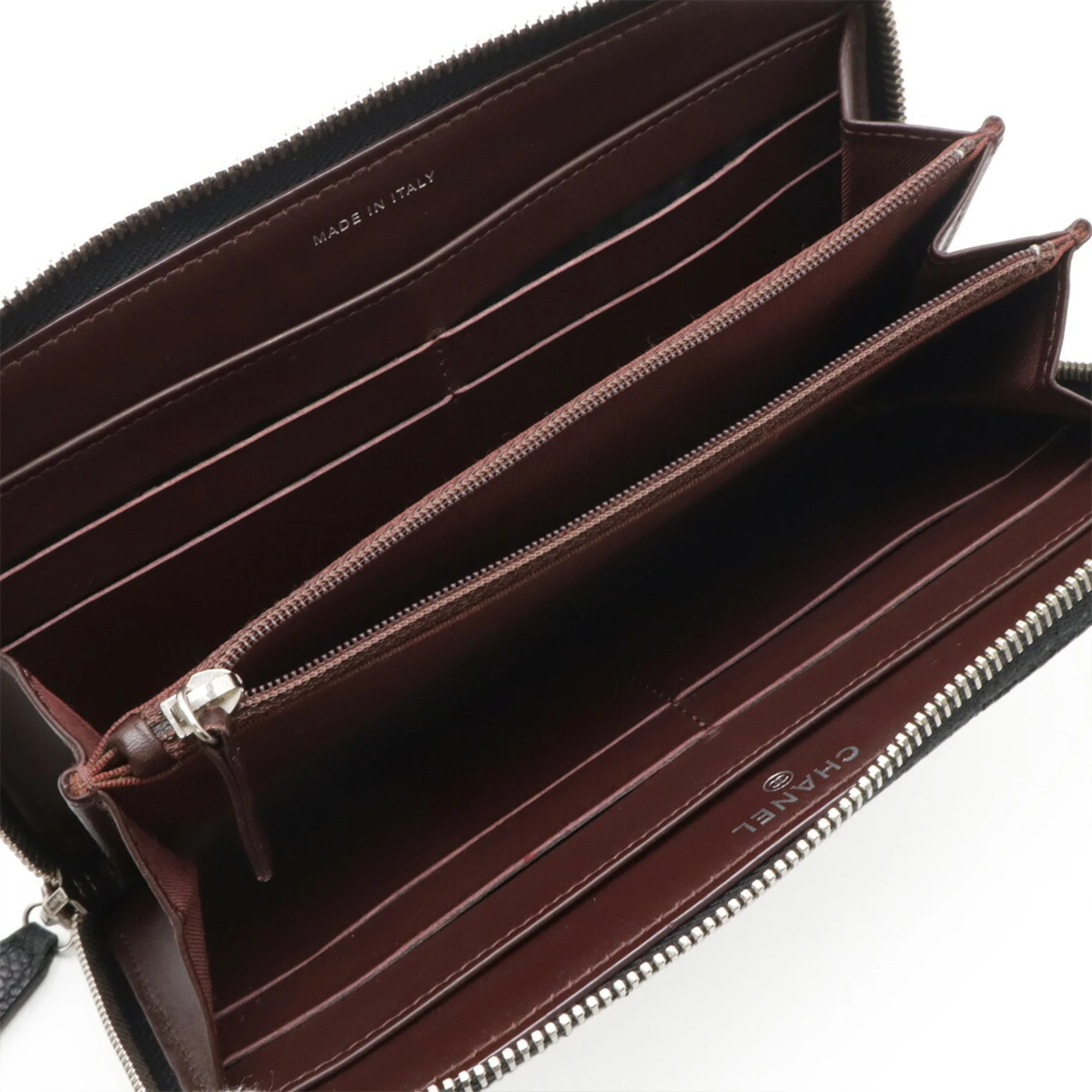 Zip Around Wallet Quilted Caviar Long - Image 7