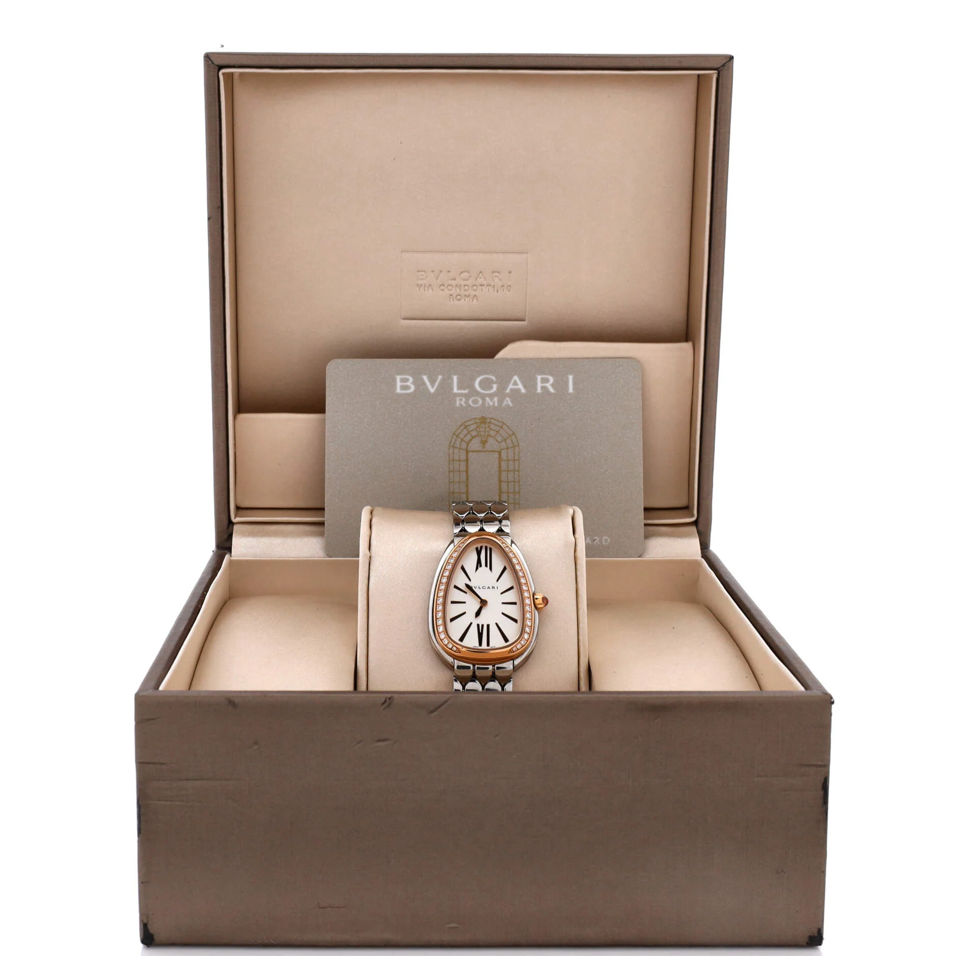 Serpenti Seduttori Quartz Watch Stainless Steel and Rose Gold with Diamond Bezel 25 - Image 2