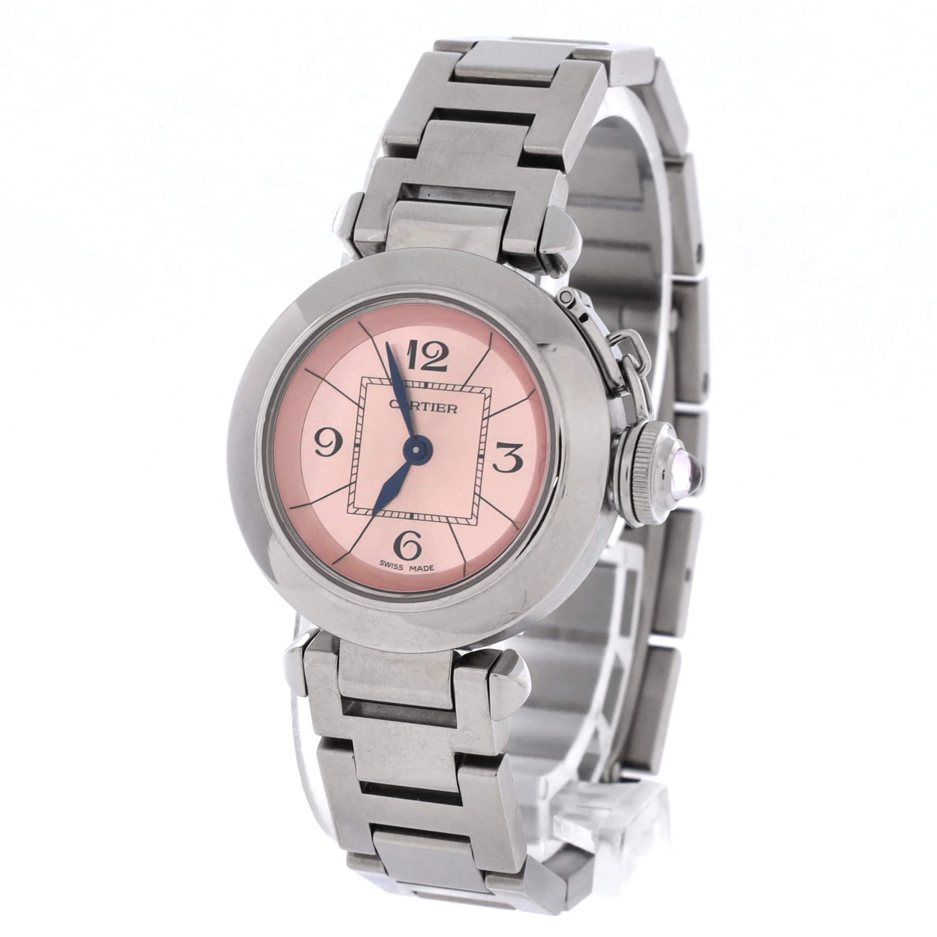 Miss Pasha Pink Dial Quartz Watch Stainless Steel 27 - Image 2