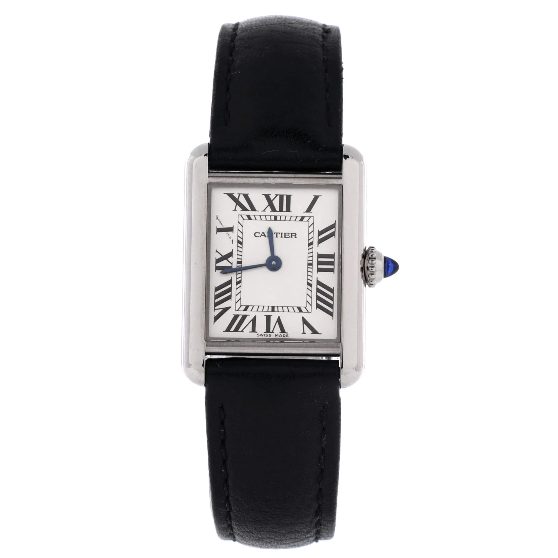 Must de Cartier Tank Quartz Watch Stainless Steel and Leather 22