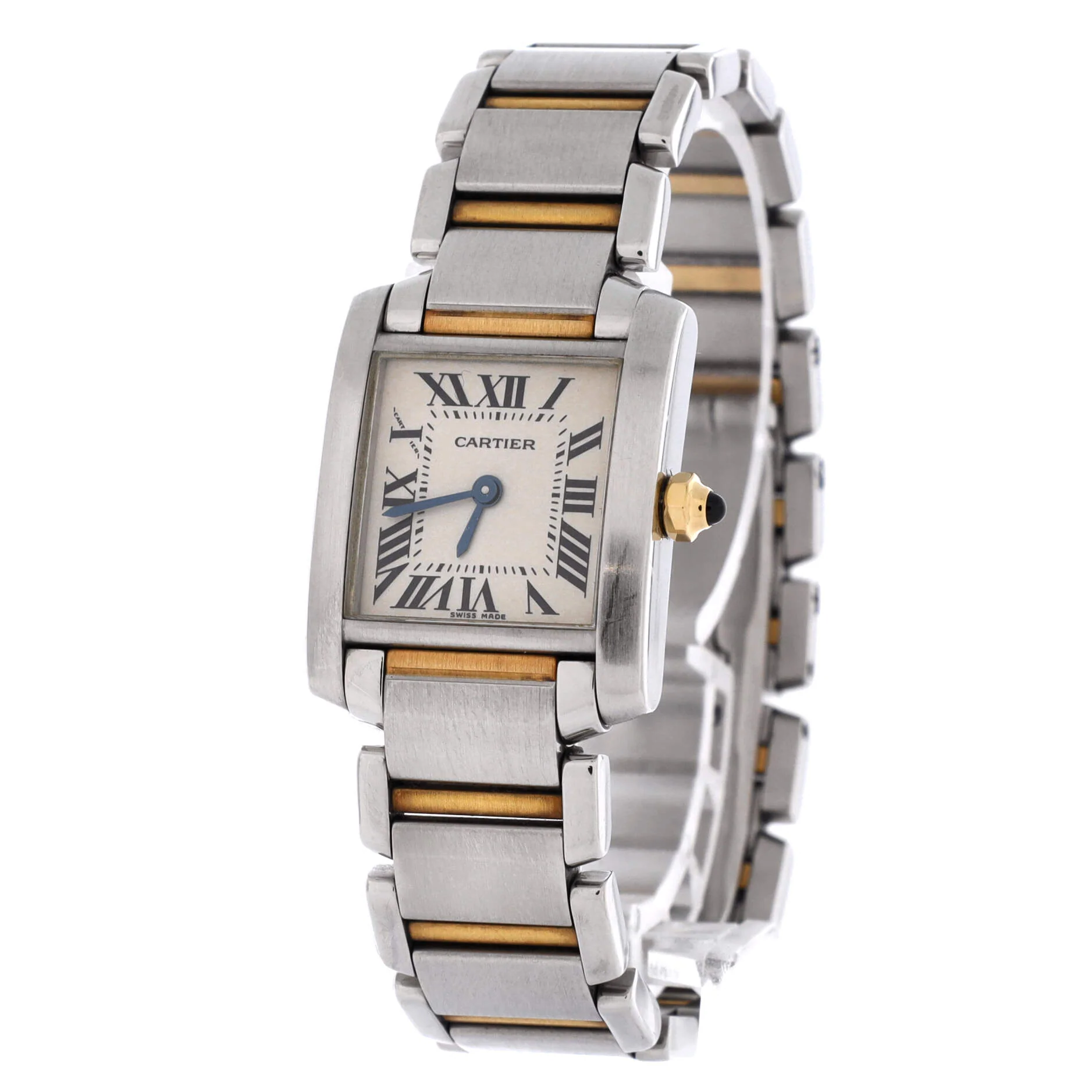 Tank Francaise Quartz Watch Stainless Steel and Yellow Gold 20 - Image 2
