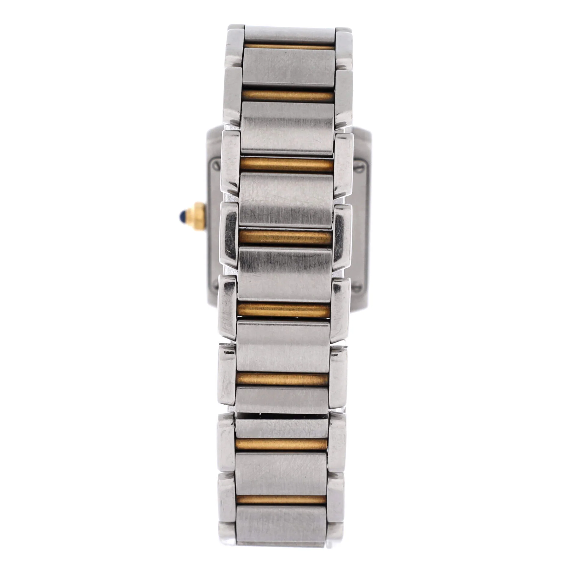 Tank Francaise Quartz Watch Stainless Steel and Yellow Gold 20 - Image 4