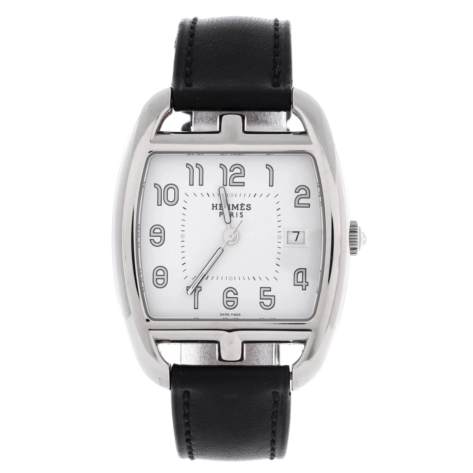 Cape Cod Tonneau Quartz Watch Stainless Steel and Leather 33