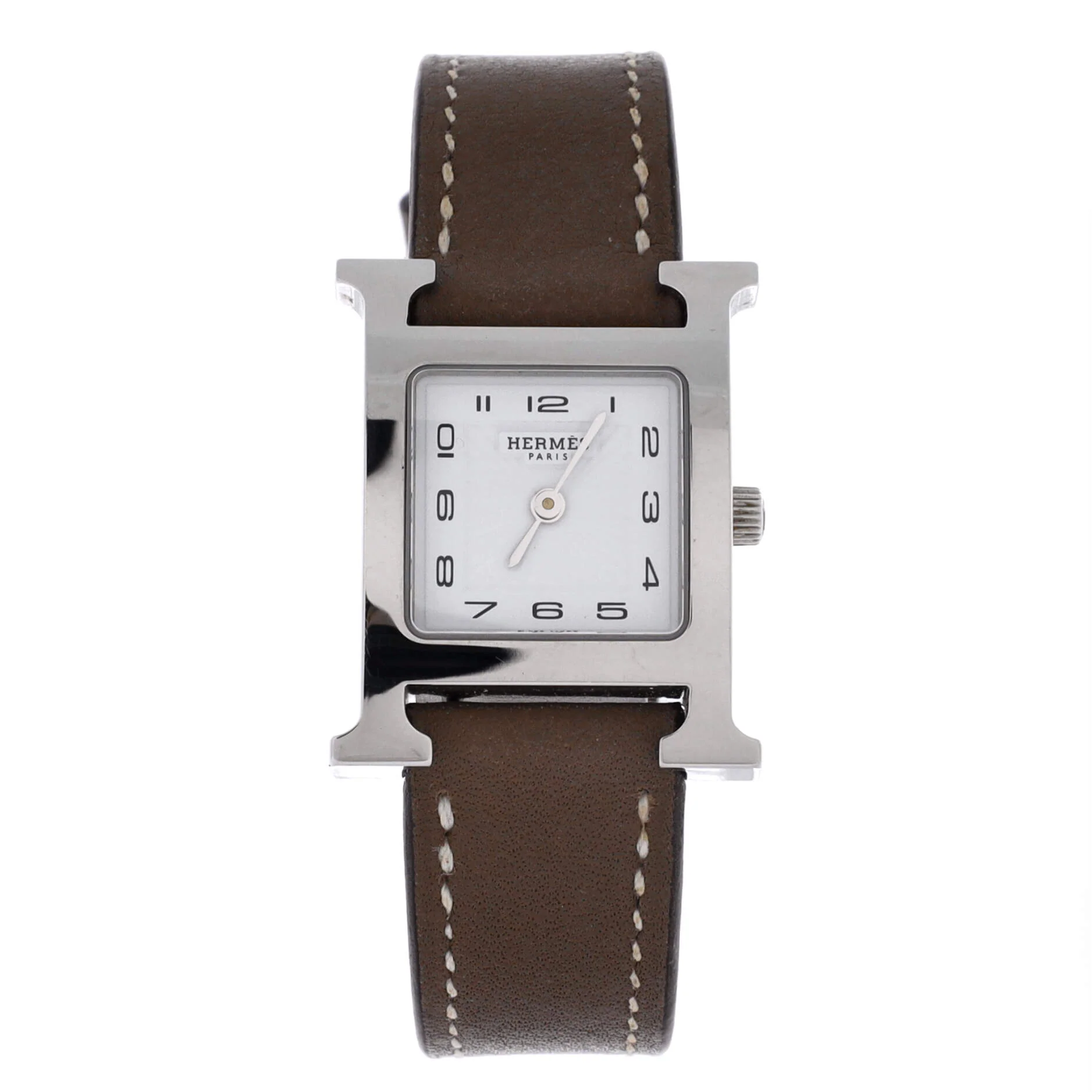 Heure H Quartz Watch Stainless Steel and Leather 21