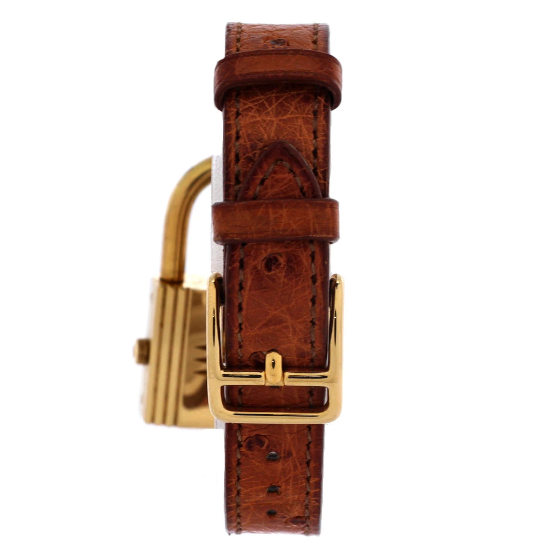 Kelly Quartz Watch Plated Metal and Leather 20 - Image 4