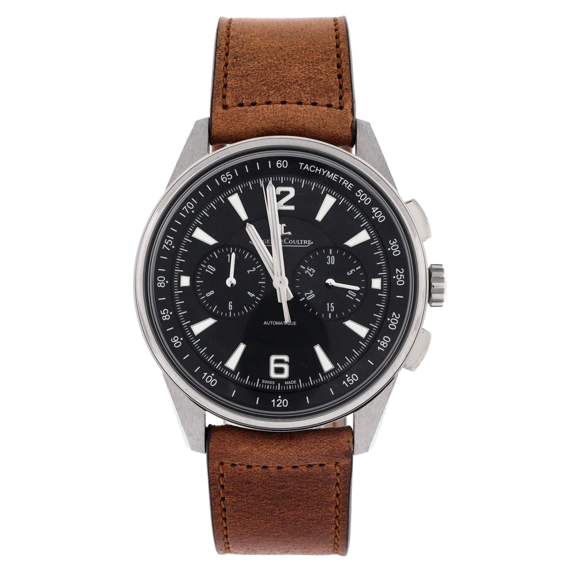 Polaris Chronograph Automatic Watch Stainless Steel and Leather 42