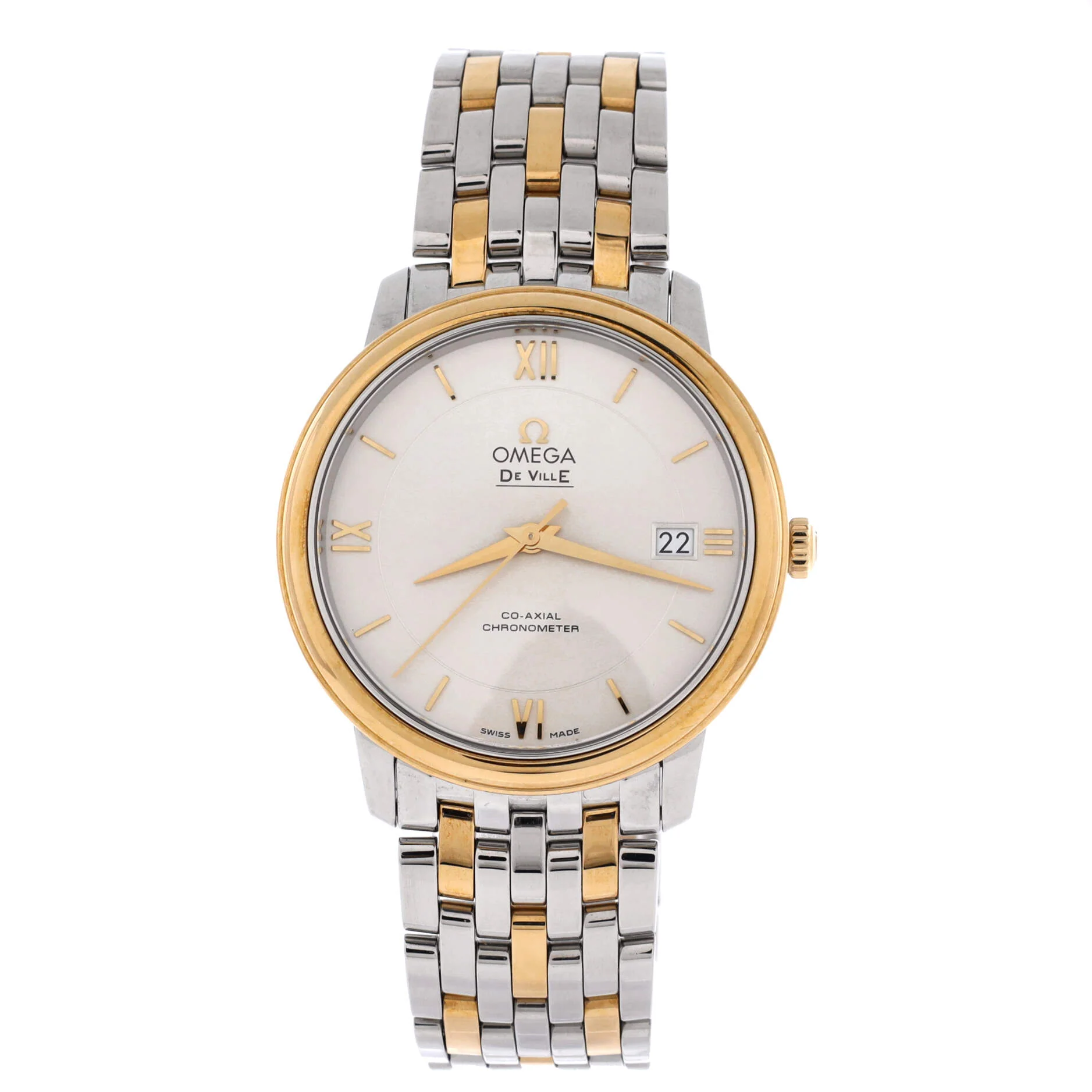 De Ville Prestige Co-Axial Chronometer Automatic Watch Stainless Steel and Yellow Gold 37