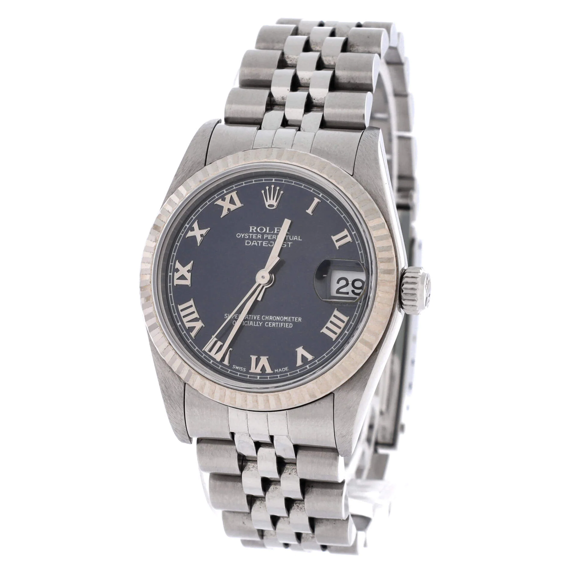 Oyster Perpetual Datejust Automatic Watch Stainless Steel and White Gold 31 - Image 3